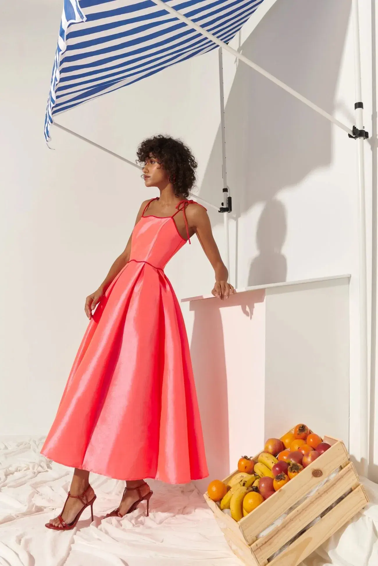 CeliaB Alma Midi Dress Orange Size 12 - Image 6