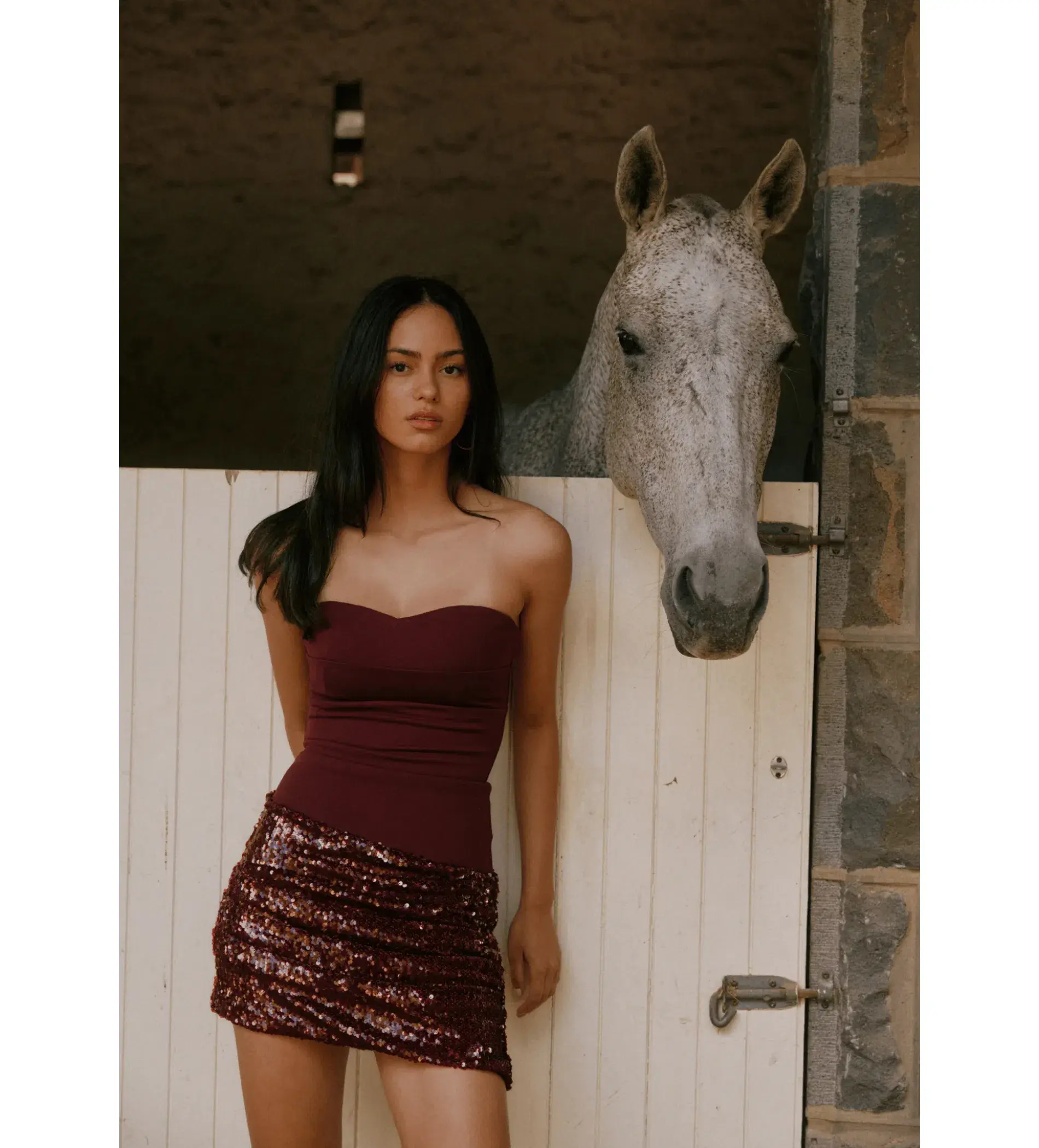 Ance Gria Anastasia Mini Dress Burgundy Size AU 8 - Image 2