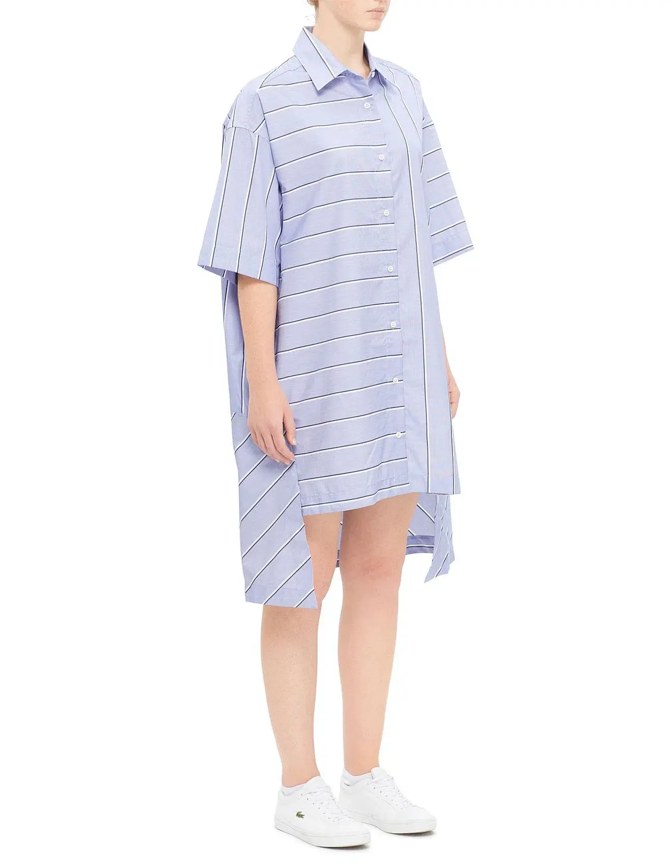 JW Anderson Short Sleeve Step Hem Shirt Dress Size AU 10 - Image 2