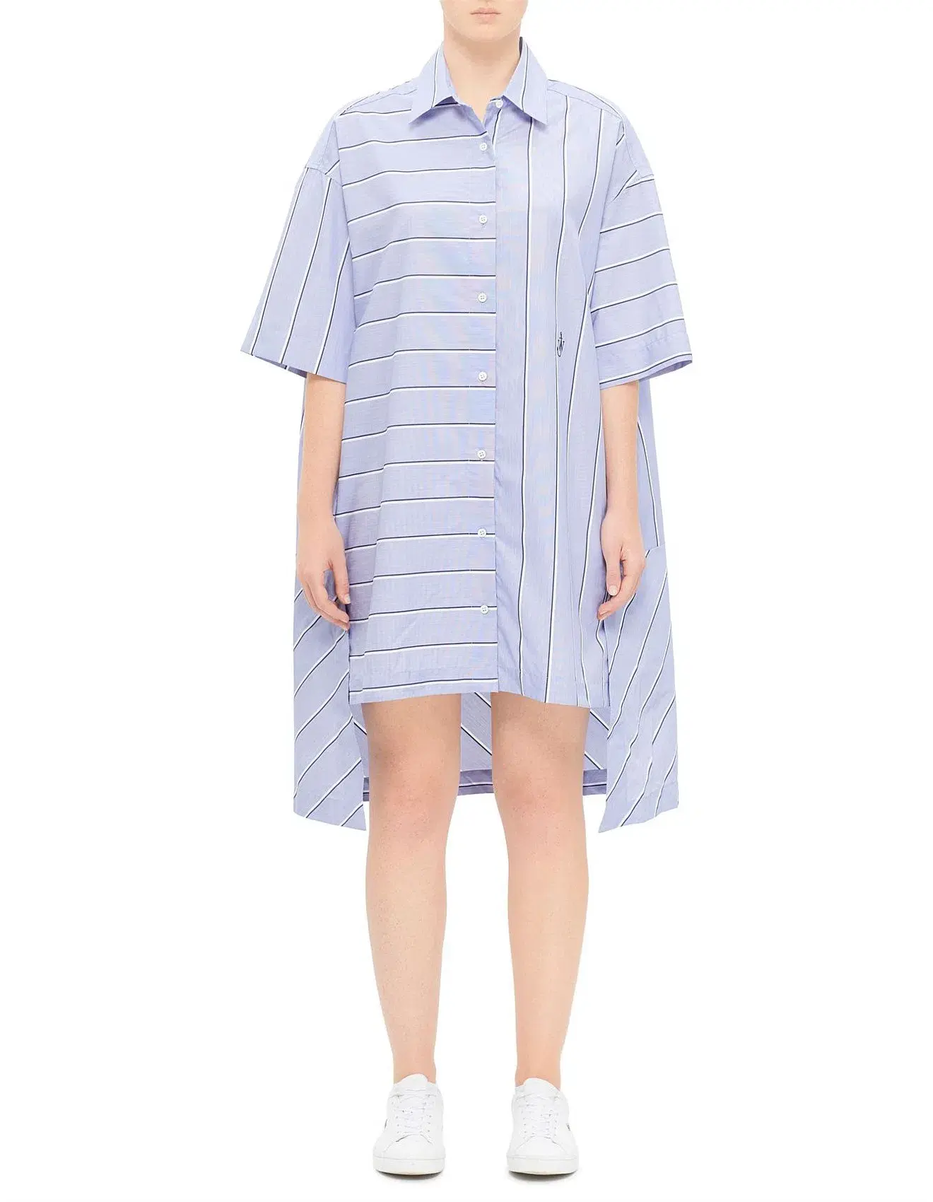 JW Anderson Short Sleeve Step Hem Shirt Dress Size AU 10 - Image 1