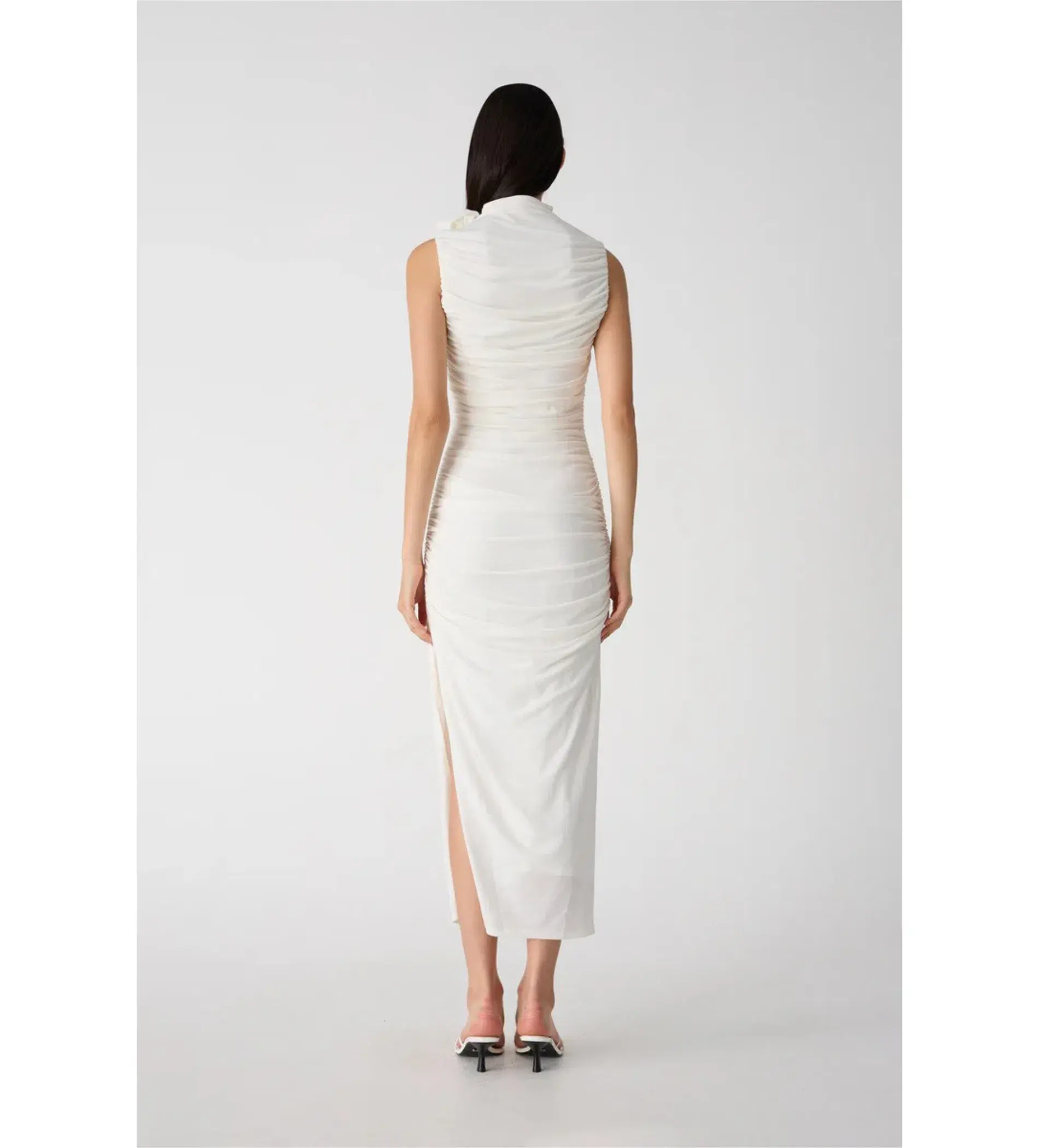 Misha Frankie Matte Jersey Midi Dress Ivory Size 8/S - Image 3