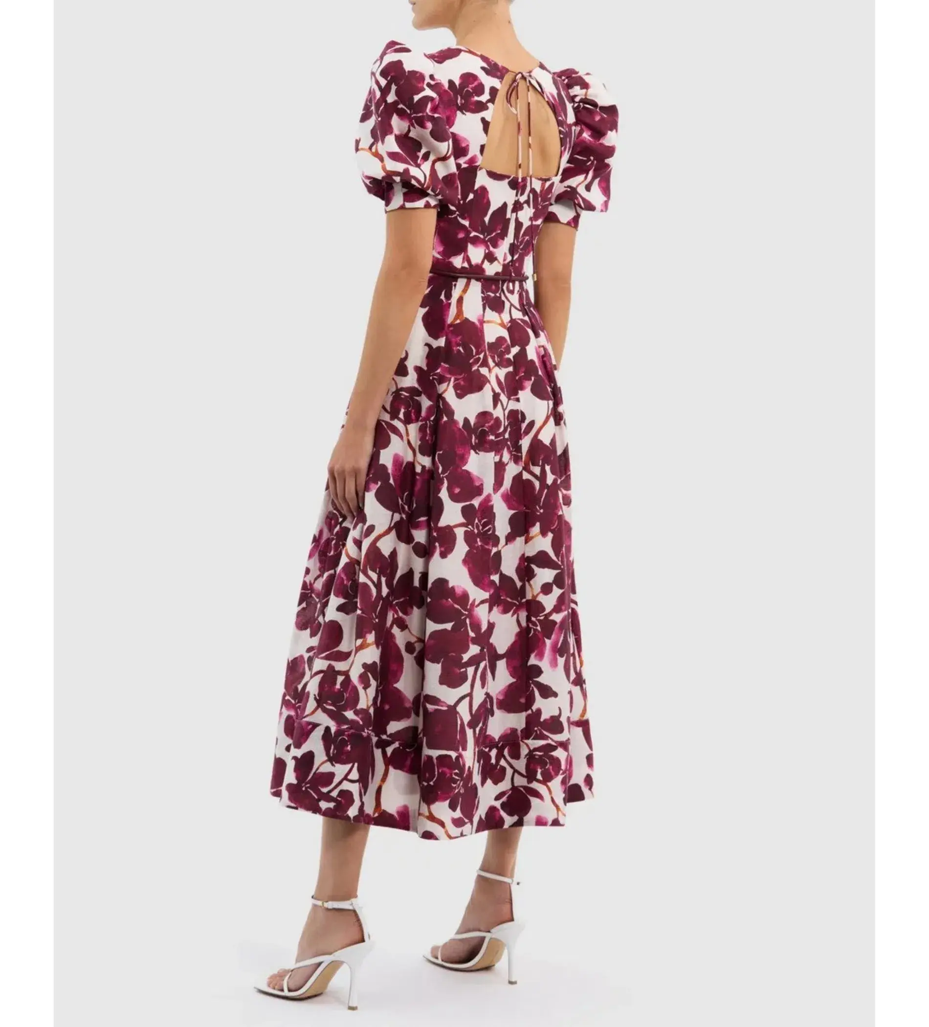 Rebecca Vallance Nerissa Midi Dress Multi Floral Size AU 8 - Image 3