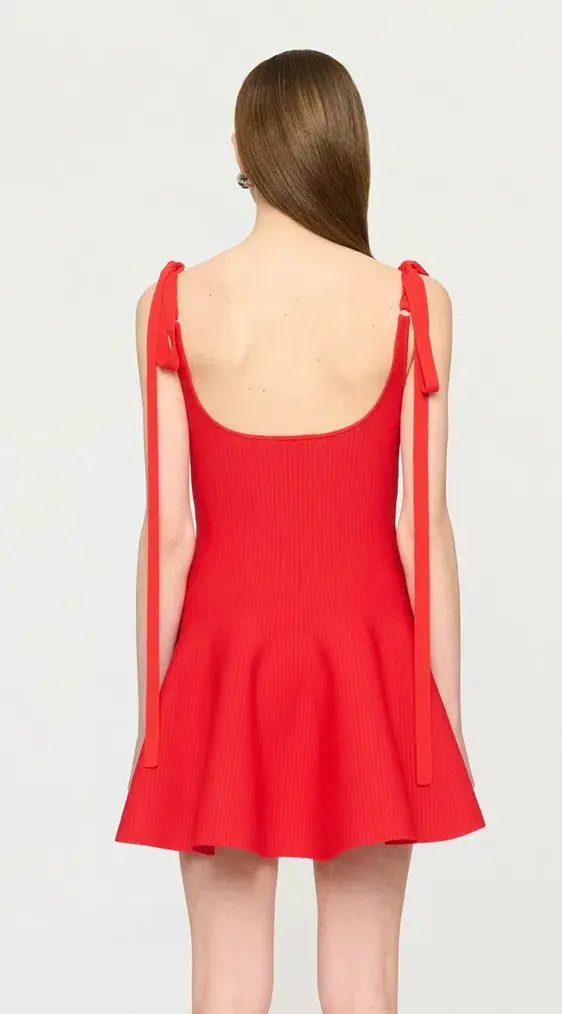 Clea Karolina Knit Mini Dress Red Size 8 - Image 3