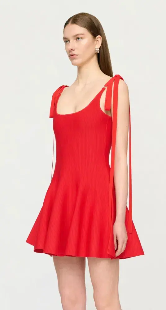 Clea Karolina Knit Mini Dress Red Size 8 - Image 2