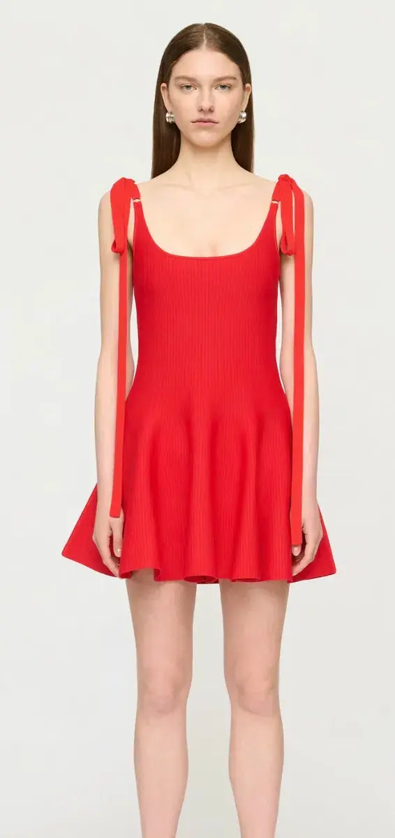 Clea Karolina Knit Mini Dress Red Size 8 - Image 1