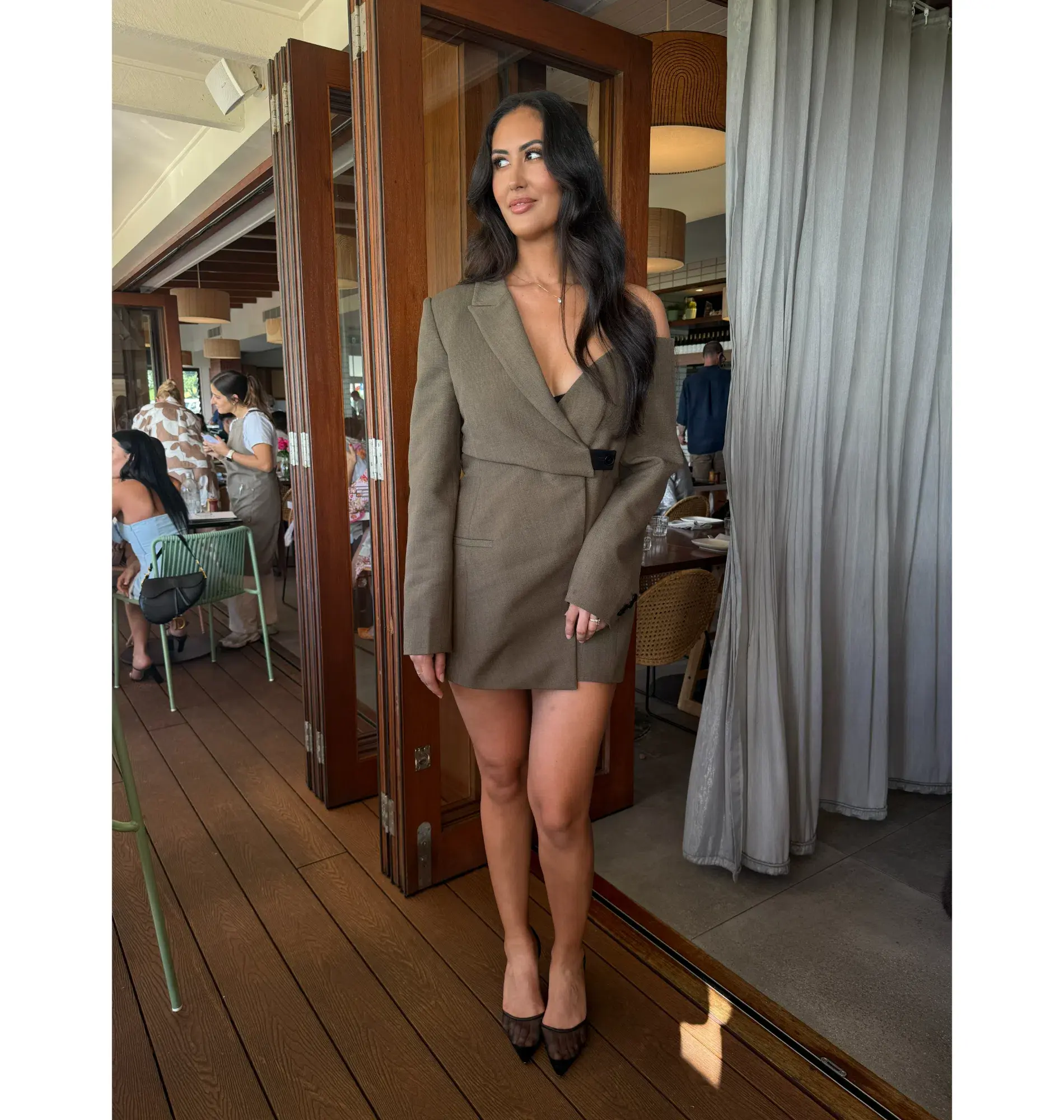 Sir Sartoria Mini Dress in Chocolate Marle 8 - Image 1