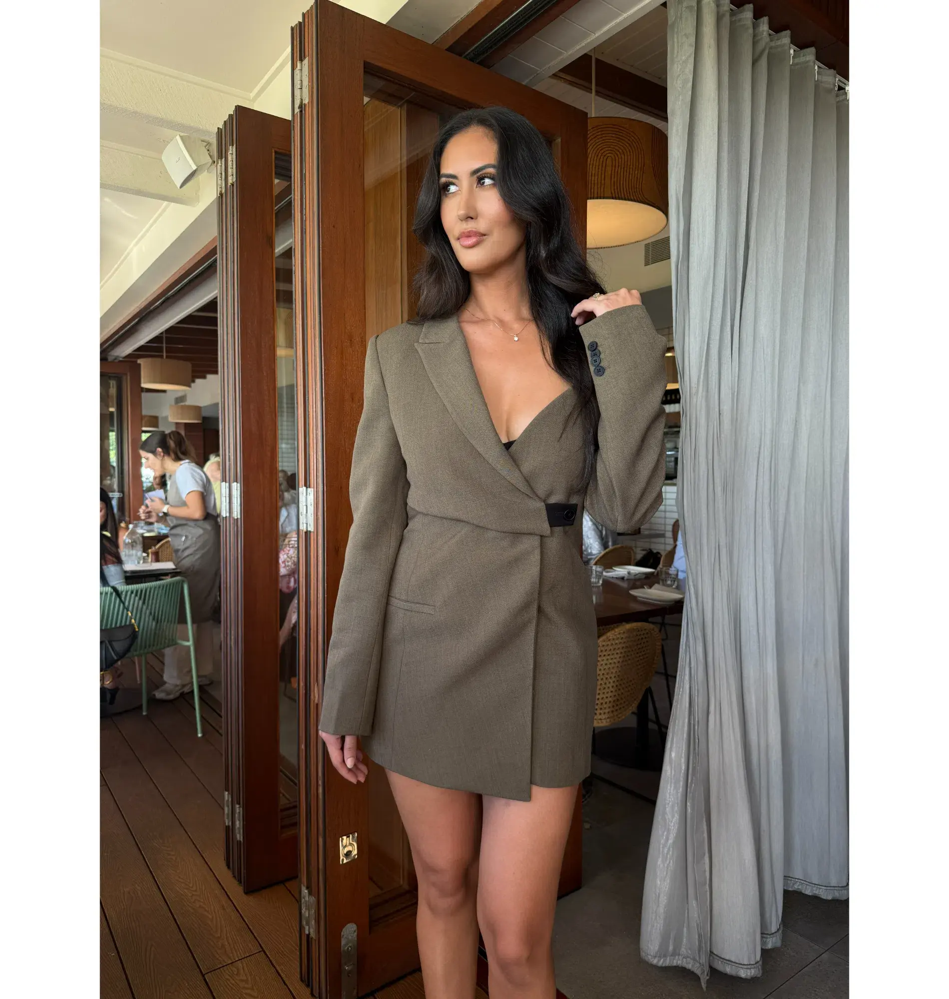 Sir Sartoria Mini Dress in Chocolate Marle 8 - Image 2