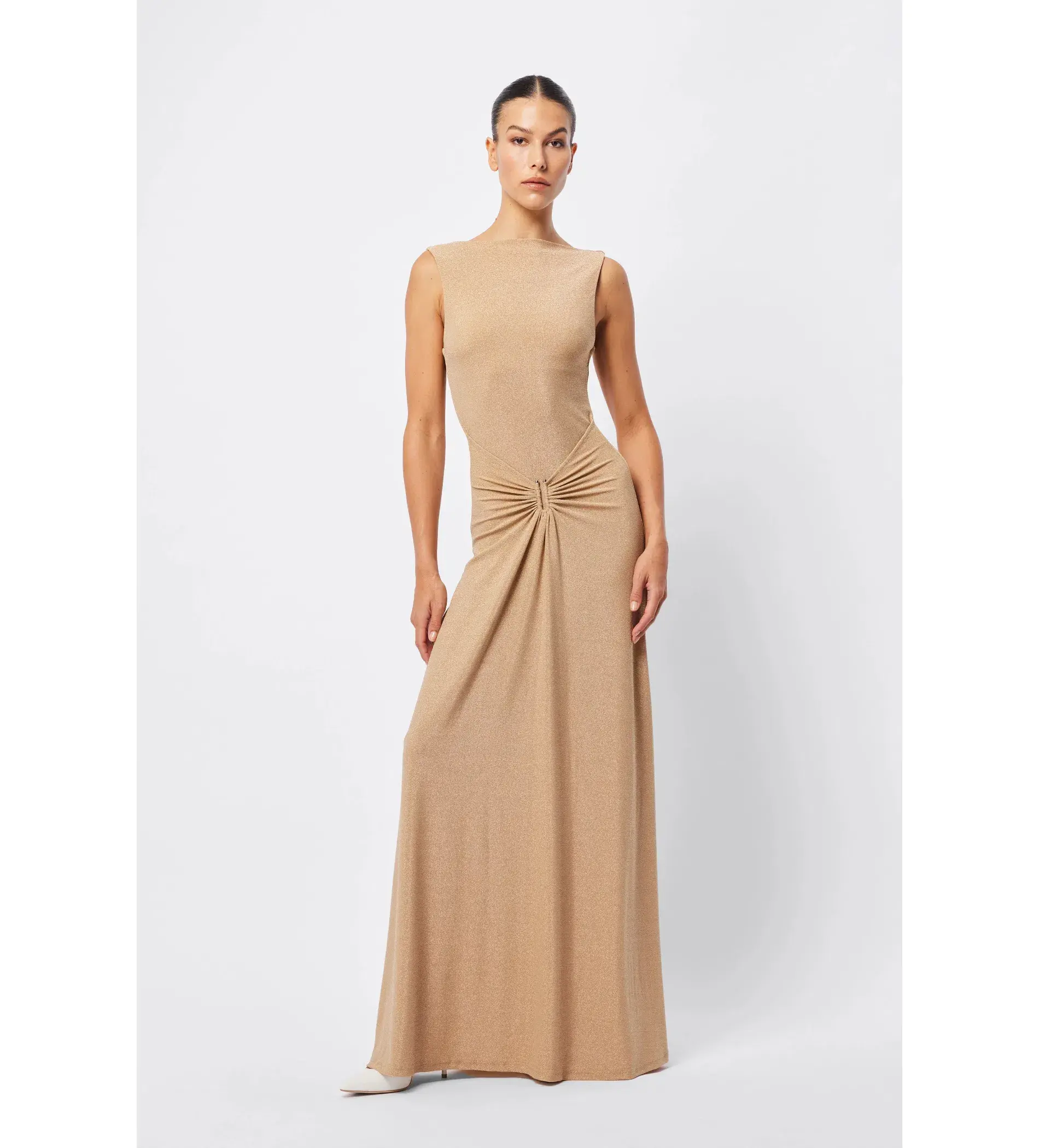 Mossman Golden Hour Maxi Dress Gold Size 6 - Image 1