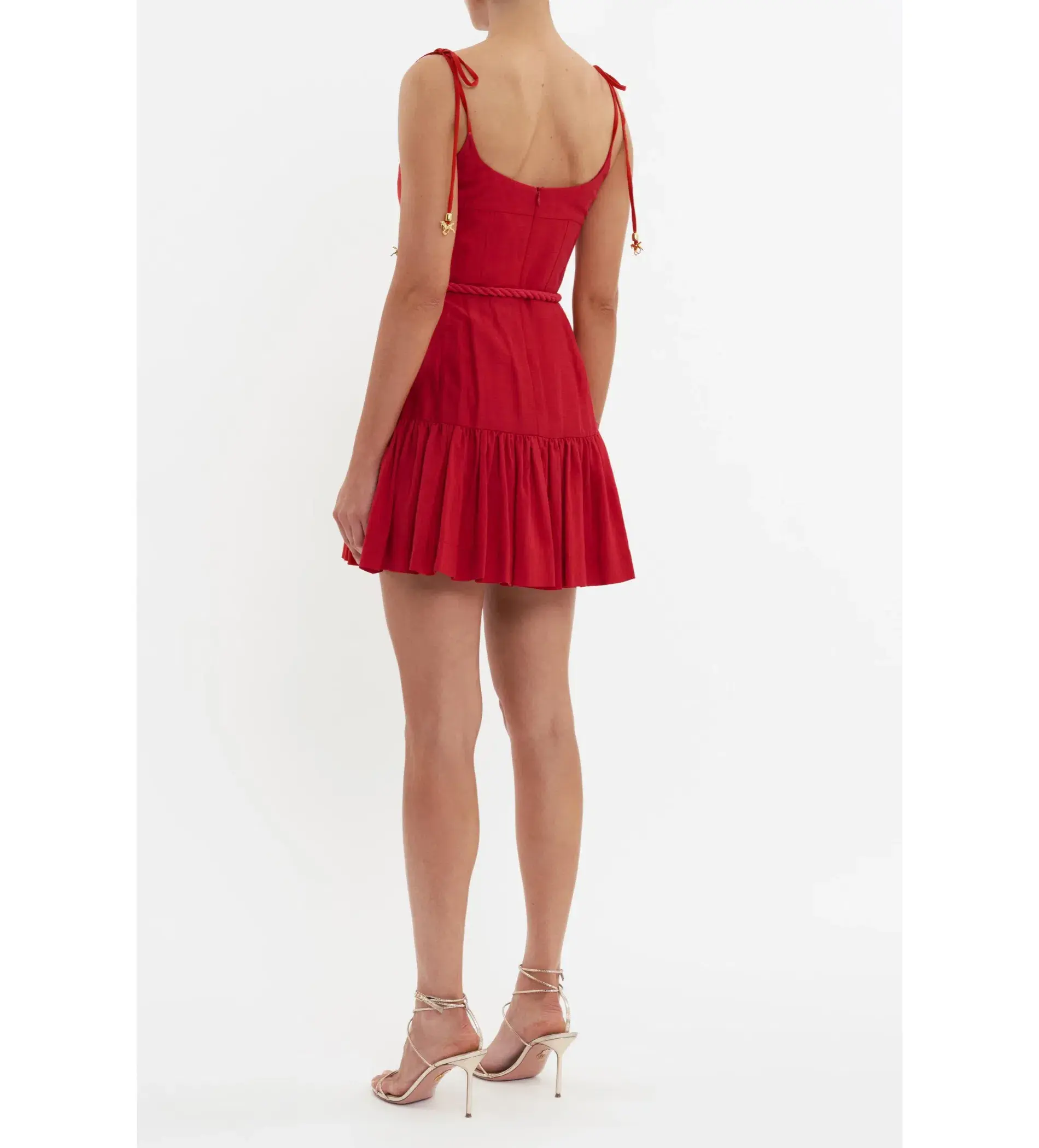 Rebecca Vallance Simona Mini Dress Red Size  8 - Image 3