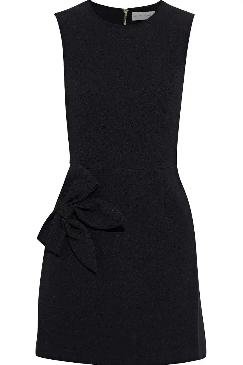 Rebecca Vallance Barbie Bow-Embellished Crepe Mini Dress - Image 1