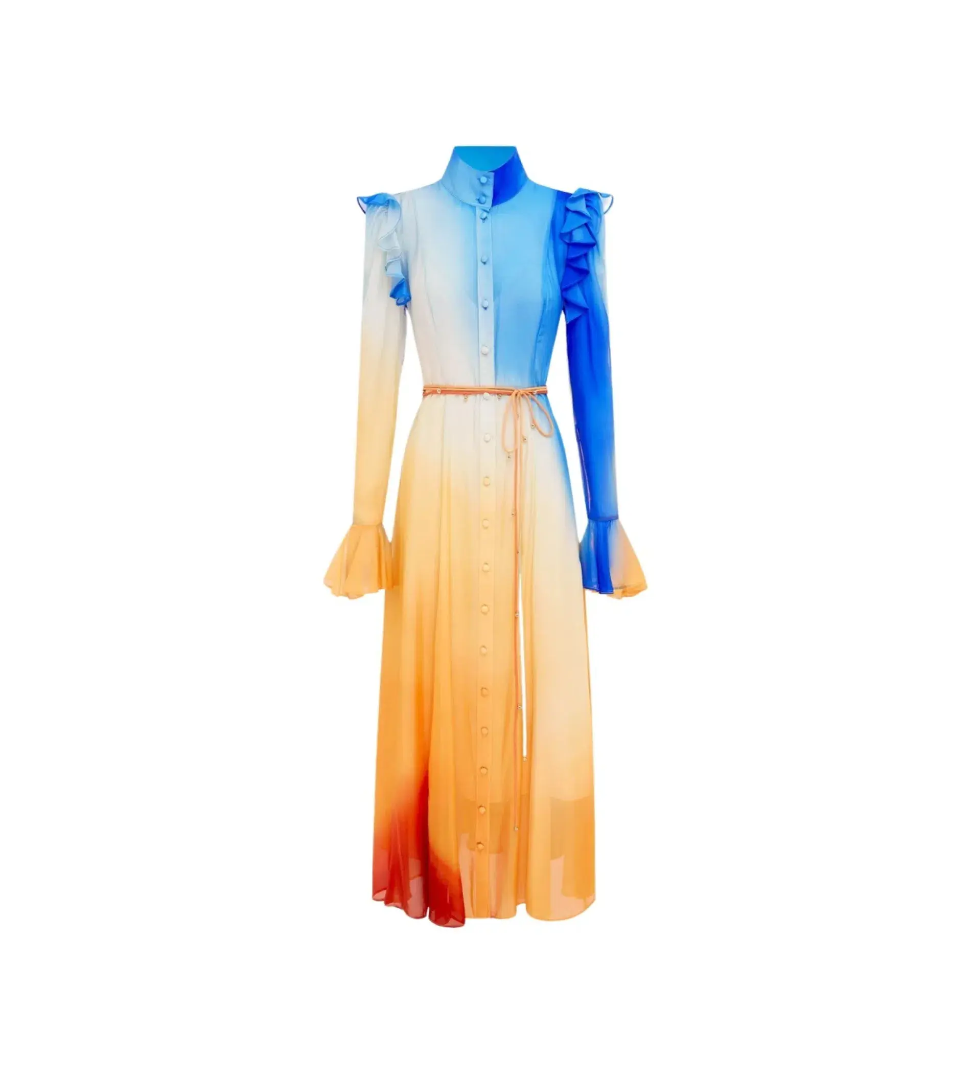 Leo Lin Multicolour Katrina Butterfly Sleeve Midi Dress – Enigma Size AU 10 - Image 4
