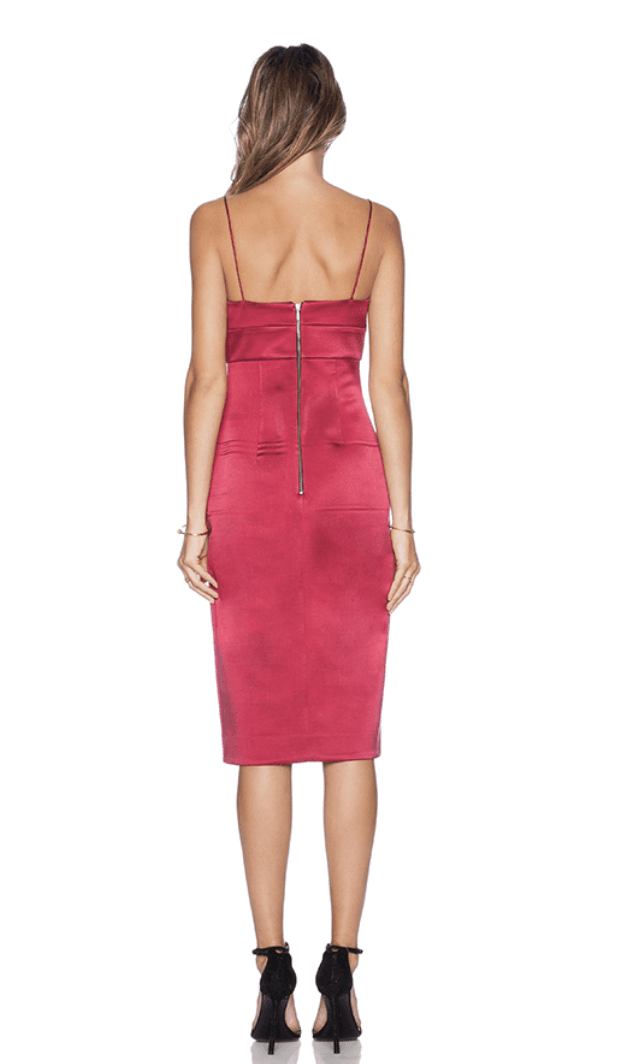 Nicholas Bra Midi Dress in Bordeaux size 6 - Image 3