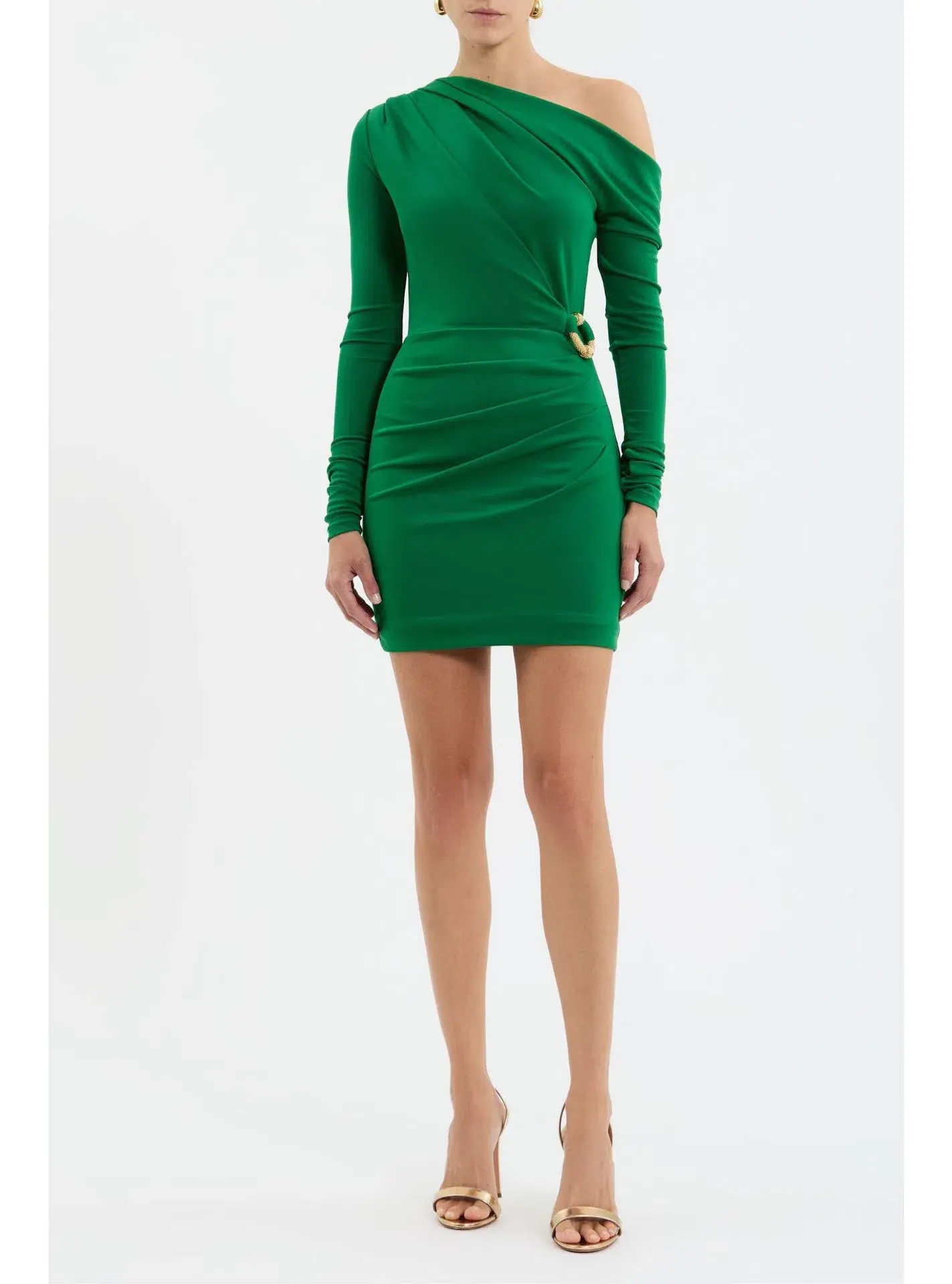 Rebecca Vallance Erin Long Sleeve Mini Dress in Emerald Size 8 - Image 1