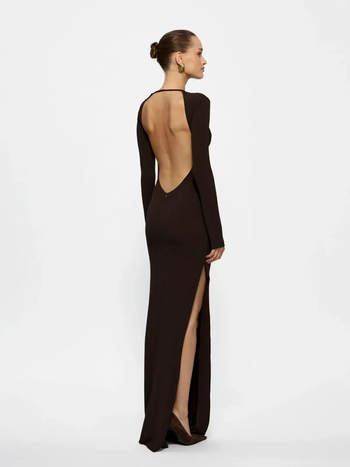 Effie Kats Indie Gown in Coffee Size 6 - Image 3