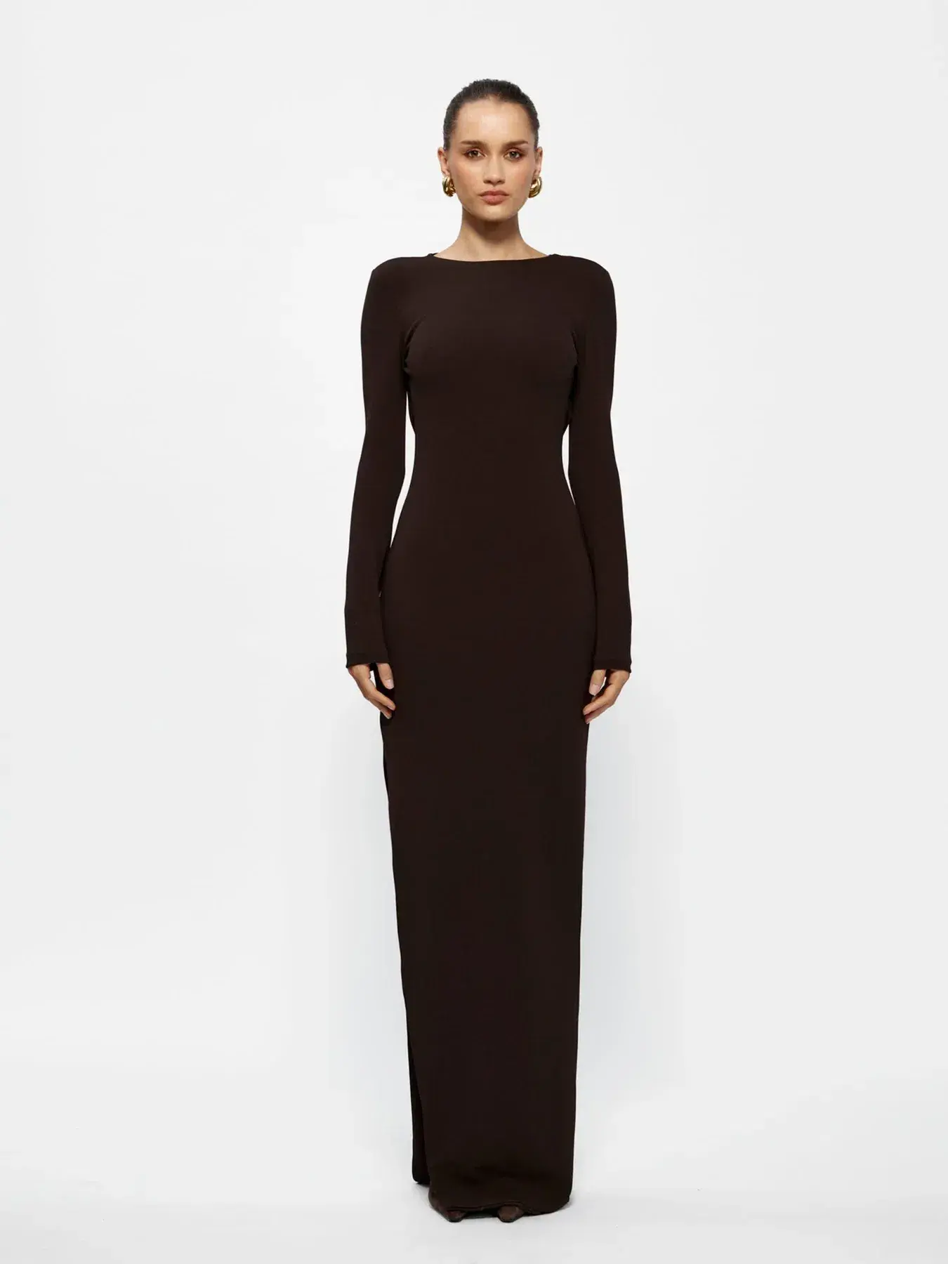 Effie Kats Indie Gown in Coffee Size 10 - Image 1