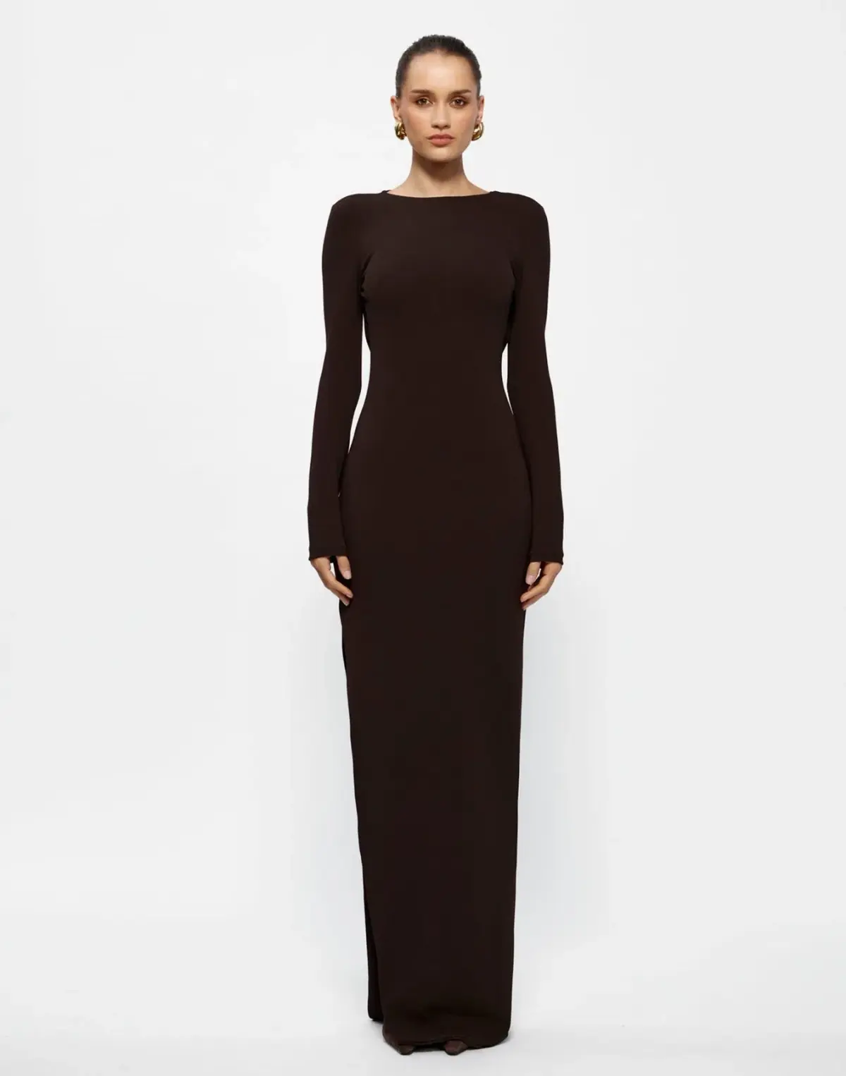 Effie Kats Indie Gown in Coffee Brown Size 6 - Image 1