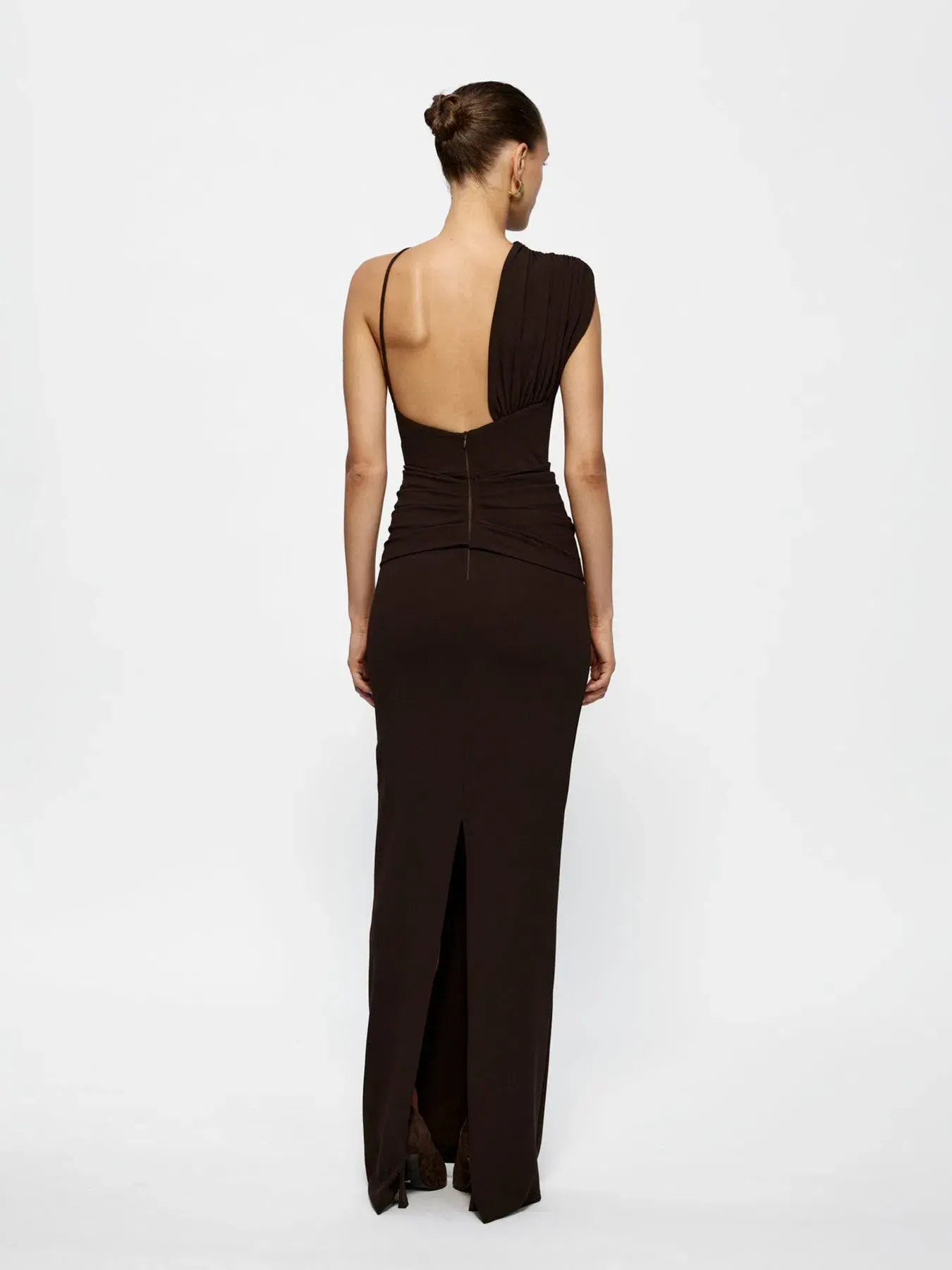 Effie Kats Greer Gown in Coffee Brown Size 8 - Image 4