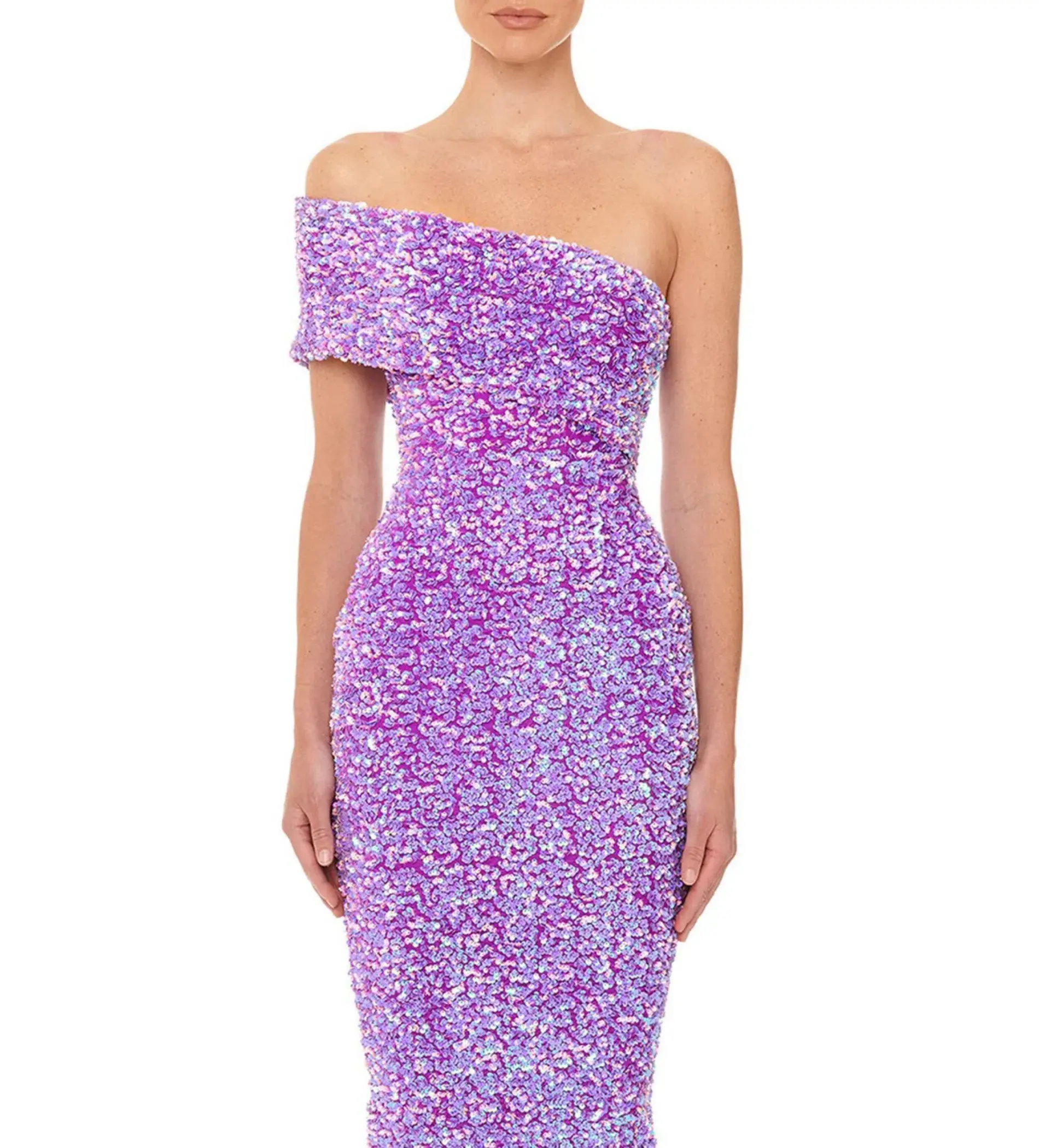 Eliya The Label Alyssa Dress in Purple Sequin Size M / AU 10 - Image 4