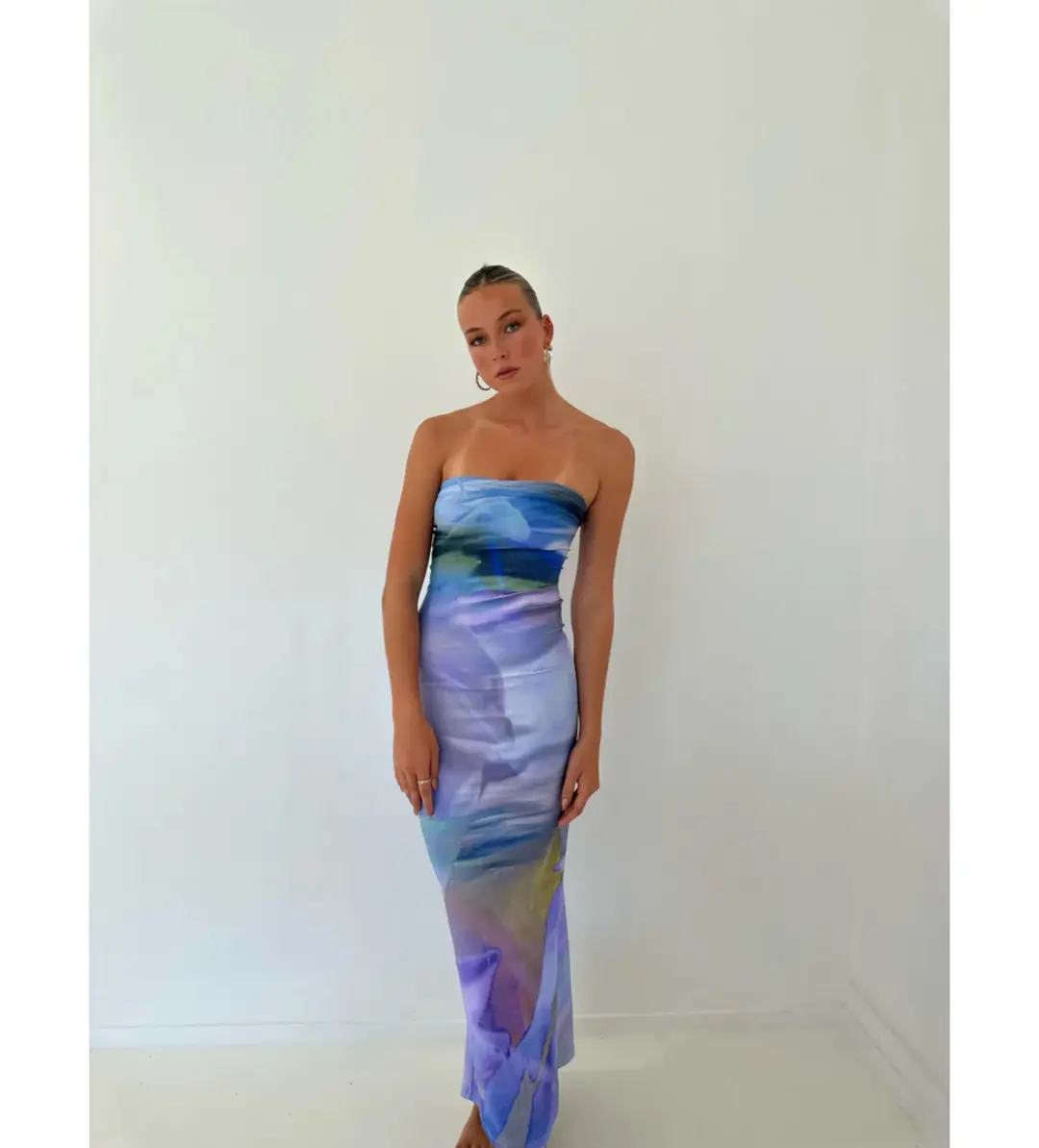 HNTR the label Lotus Maxi Dress Purple Multi Size 6-8/XS-S for rent on The Volte - main image