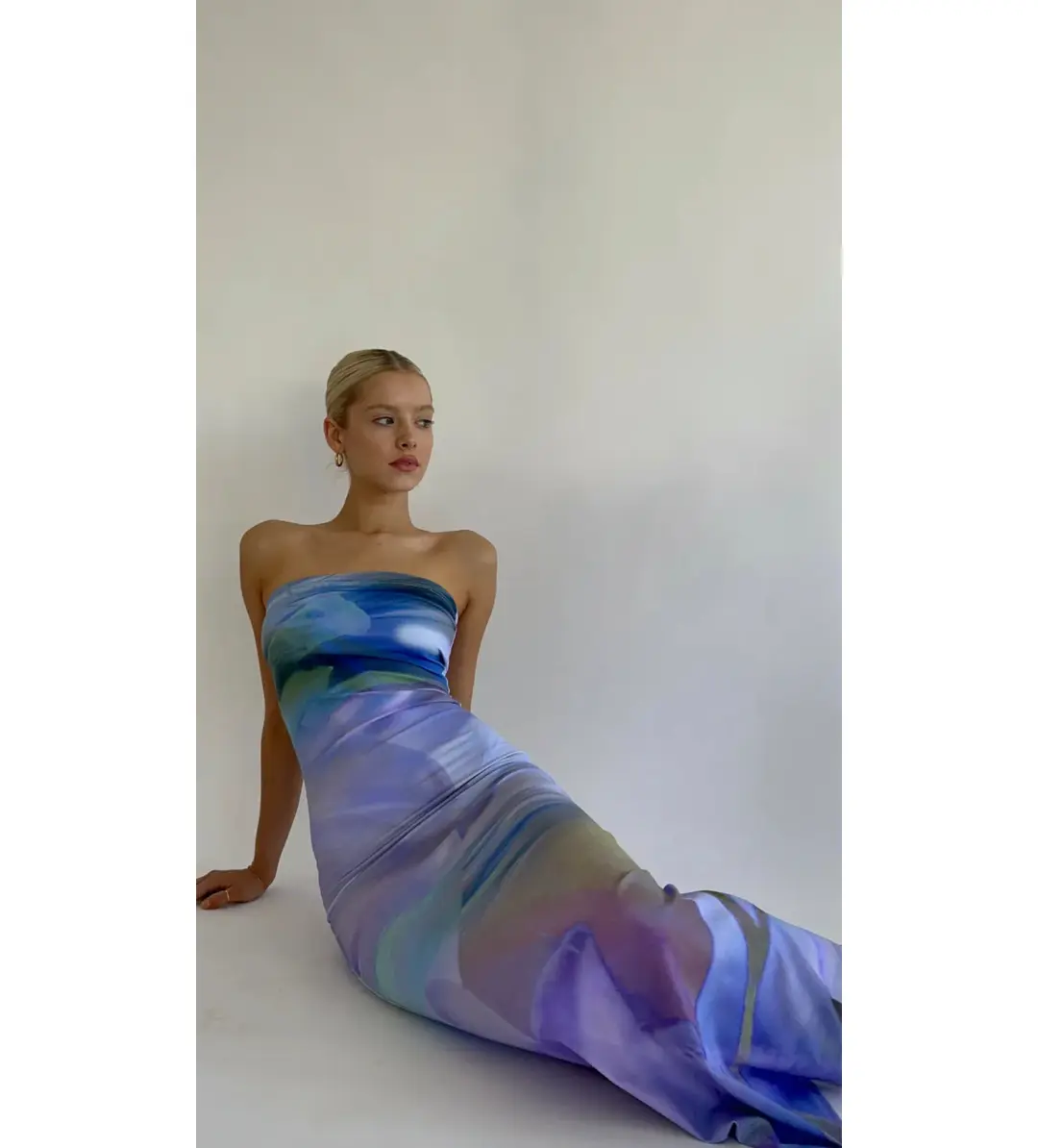 HNTR the label Lotus Maxi Dress Purple Multi Size 6-8/XS-S for rent on The Volte - main image