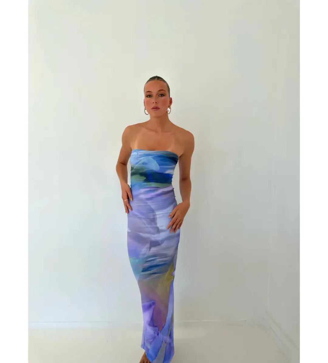 HNTR the label Lotus Maxi Dress Purple Multi Size 6-8/XS-S for rent on The Volte - main image