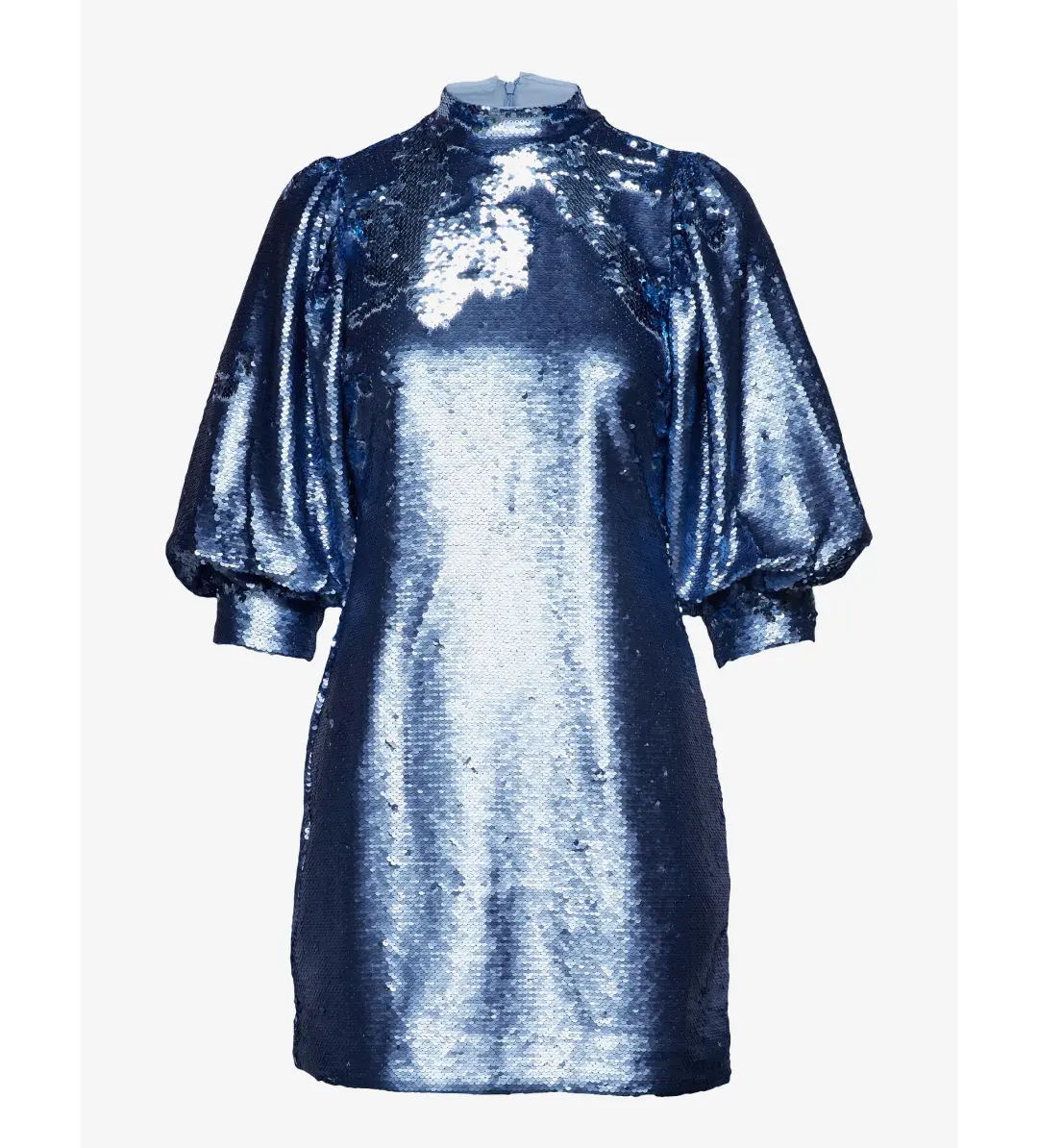Ganni Forever Sequin Mini Dress in Blue Size 10 for rent on The Volte - main image