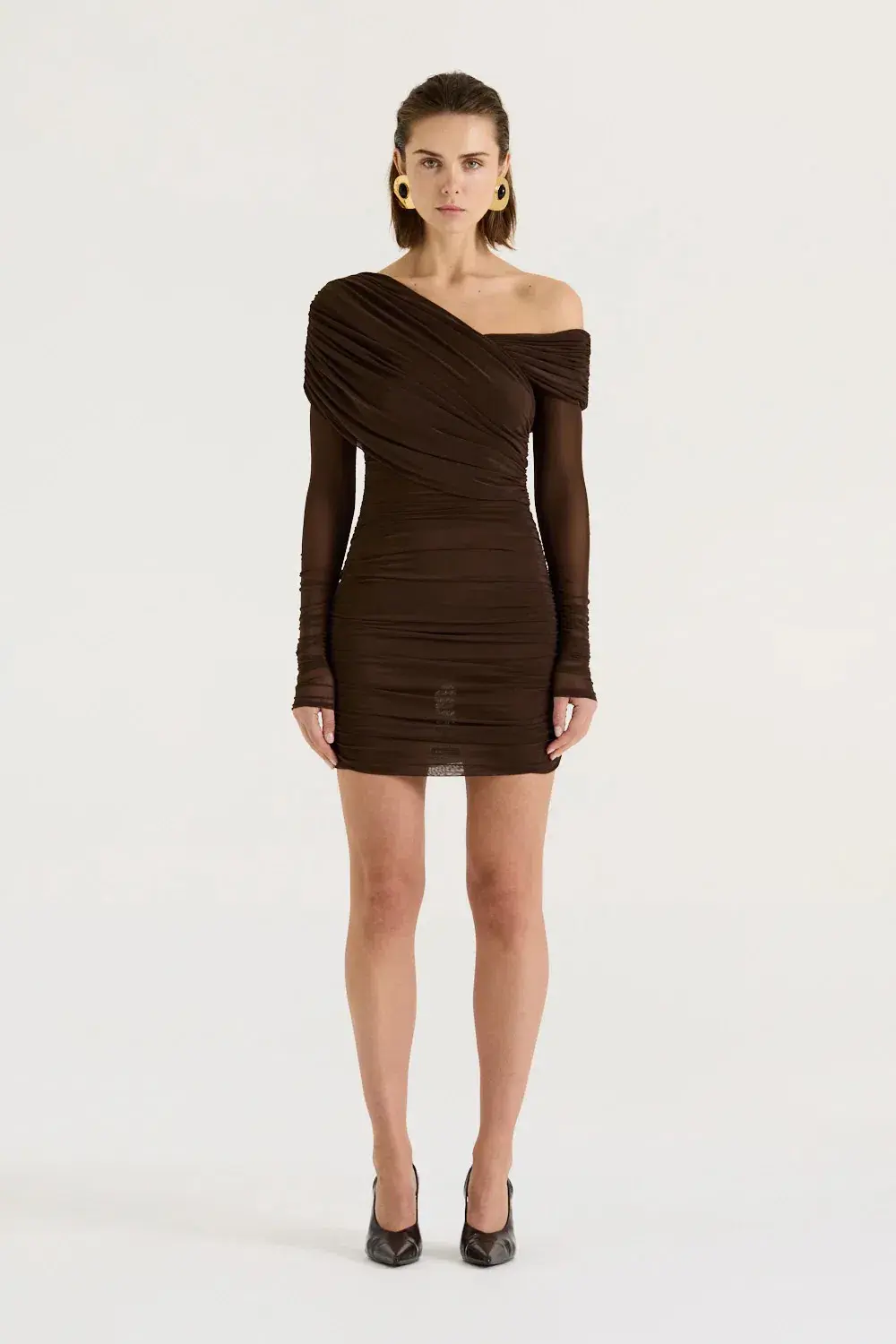 Henne Paris MIni Dress Chocolate Brown Size XS / AU 6 - Image 1