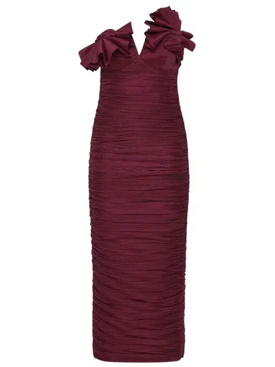 Rachel Gilbert Jensen Dress Merlot Size 10  - Image 3