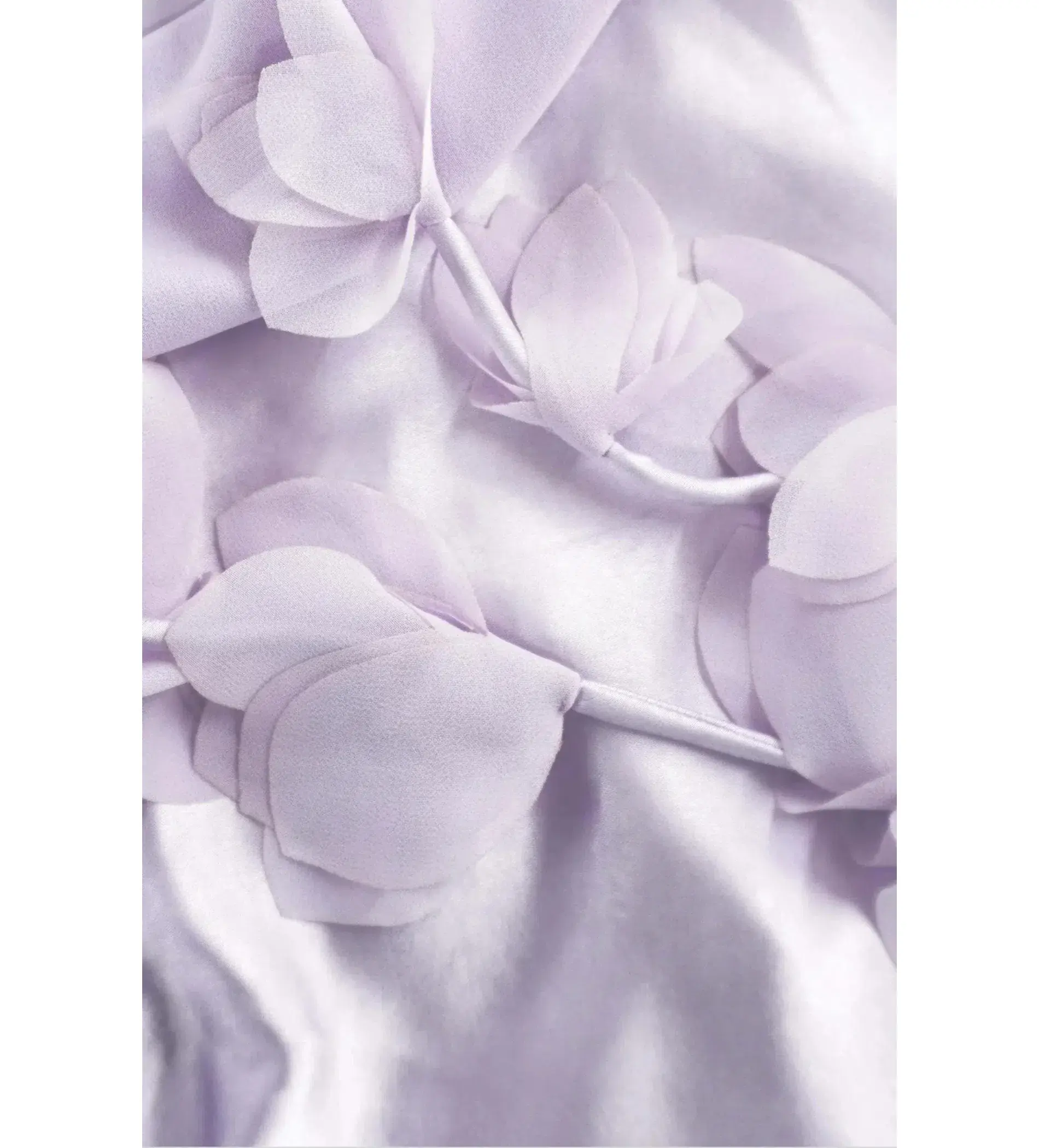 Self Portrait Flower Satin Maxi Dress Lilac Size 8 - Image 5