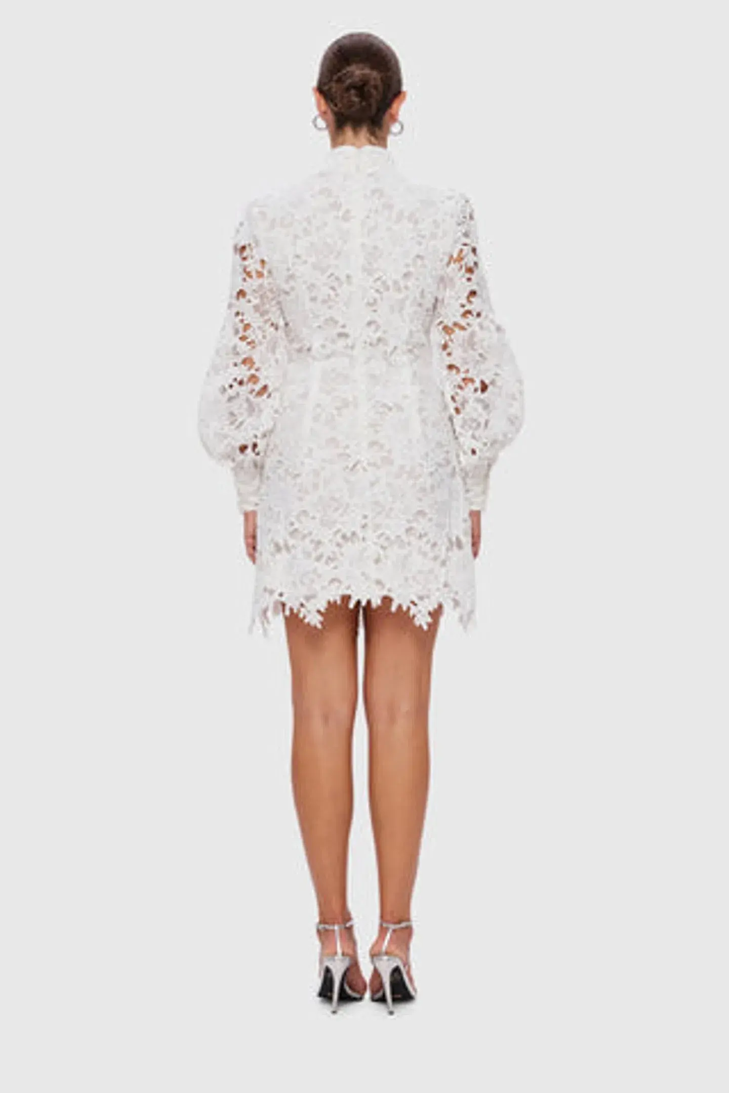 Leo Lin Isla Lace Mini Dress Snow Size 12 - Image 3