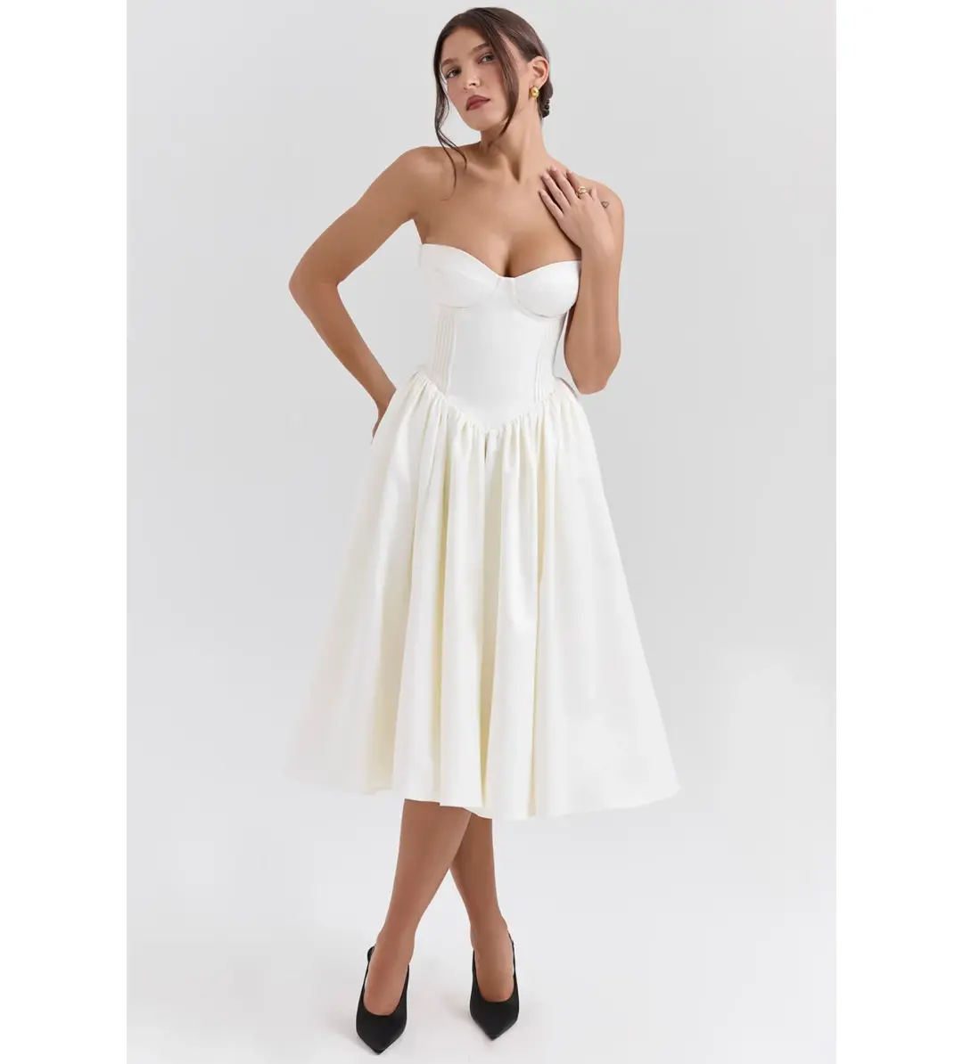 House of CB Coco dress in white  size XS/ AU 6 for rent on The Volte - main image