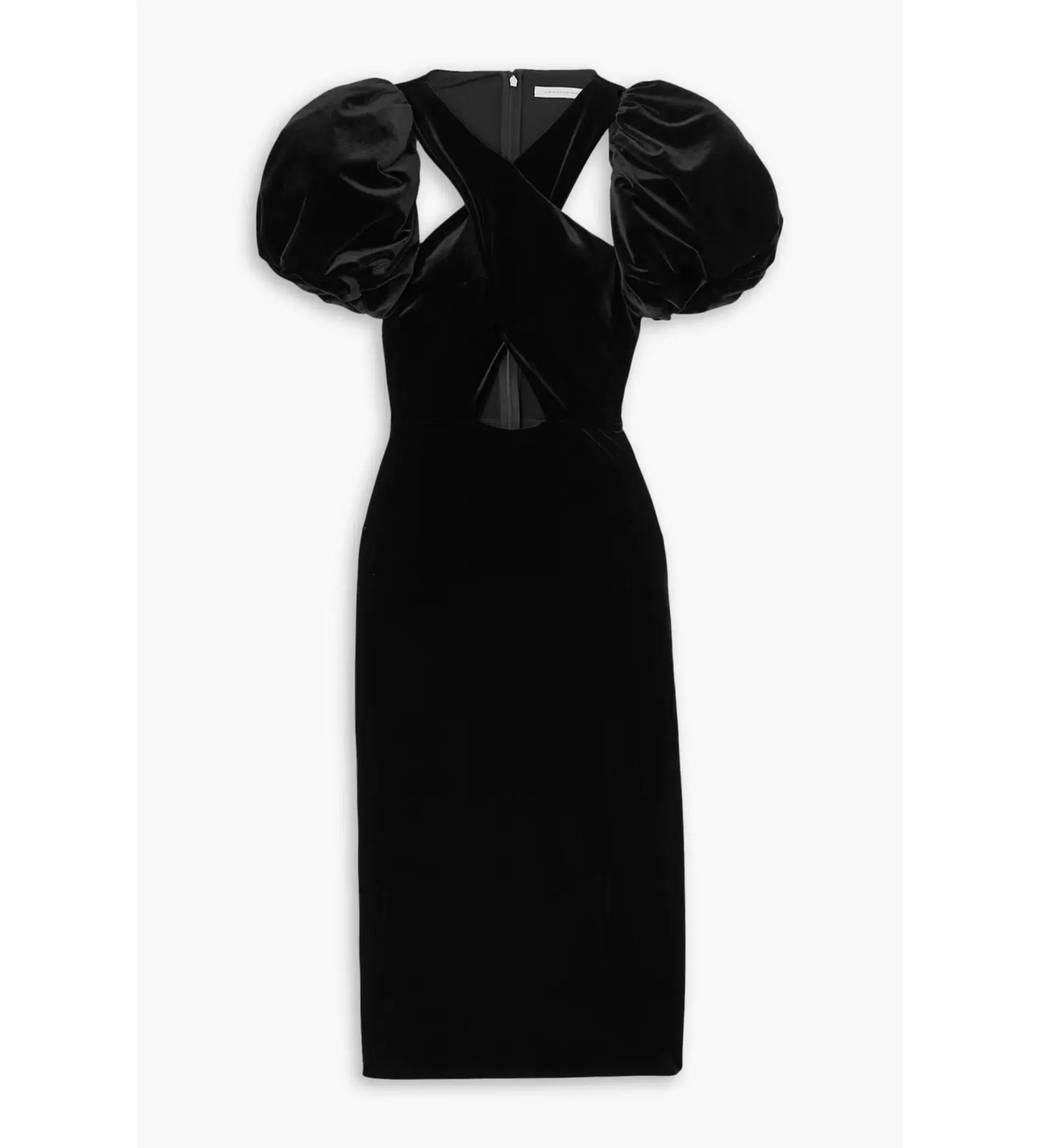 Christopher Kane The Mickey Velvet Dress in Black Size AU 10 - Image 3