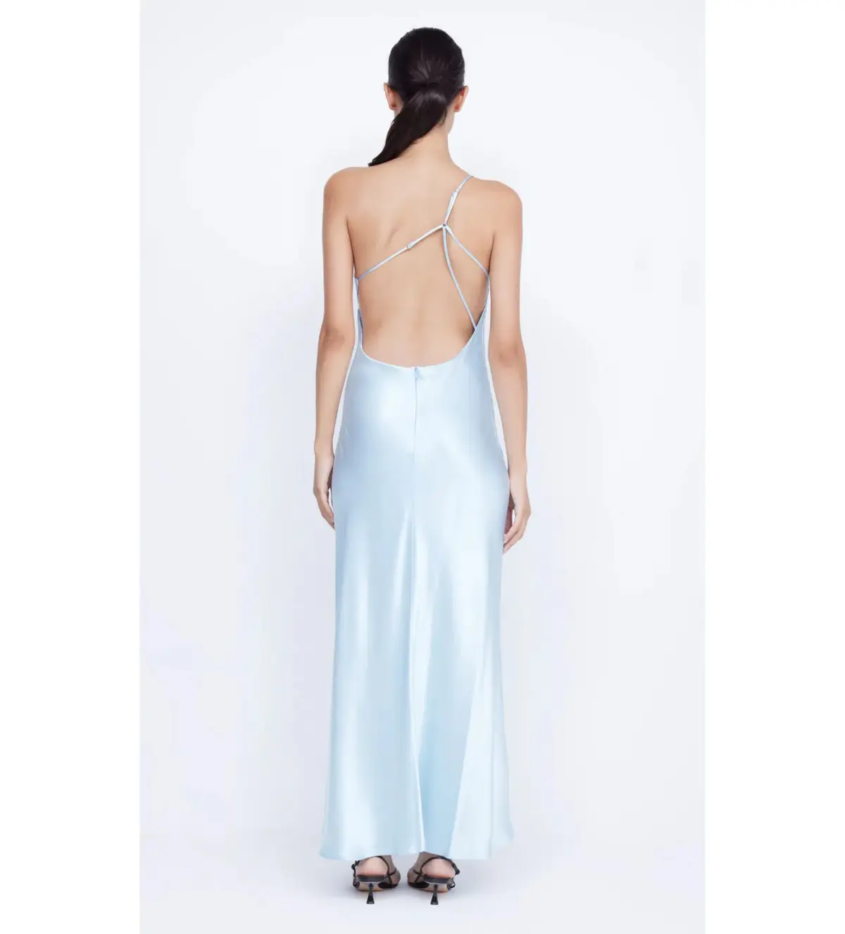 Bec & Bridge Margaux Asym Dress in Dolphin Blue Size 12 - Image 4