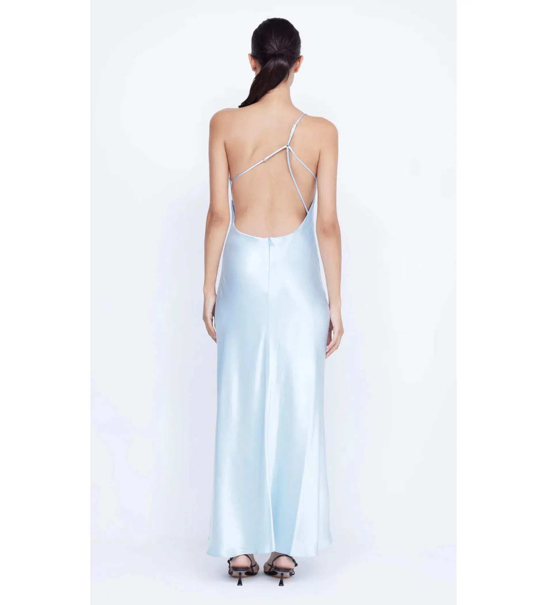 Bec & Bridge Margaux Asym Dress in Dolphin Blue Size 12 - Image 4
