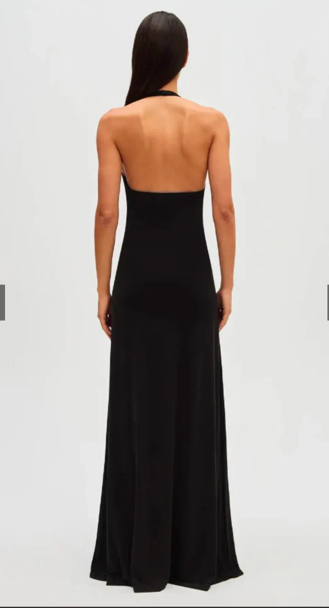 Misha Jennifer Cupro Maxi Dress Black  Size 8 for rent on The Volte - main image