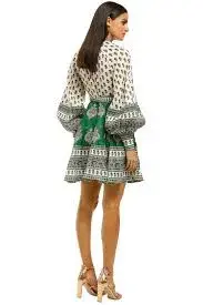Zimmermann Amari Mini Dress Multi Print Size 10  - Image 3