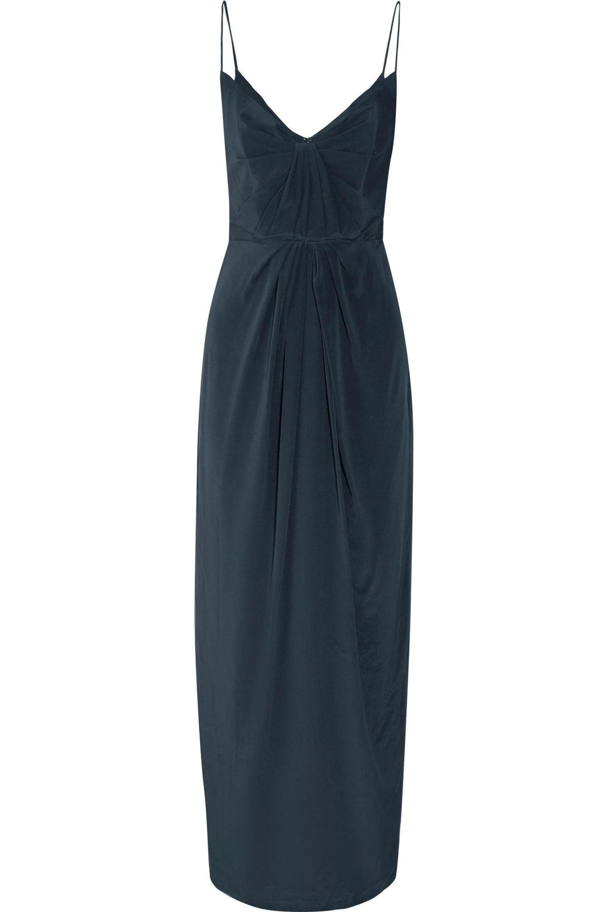 Zimmermann Pleated Silk Maxi Dress Navy Size 8 - Image 5