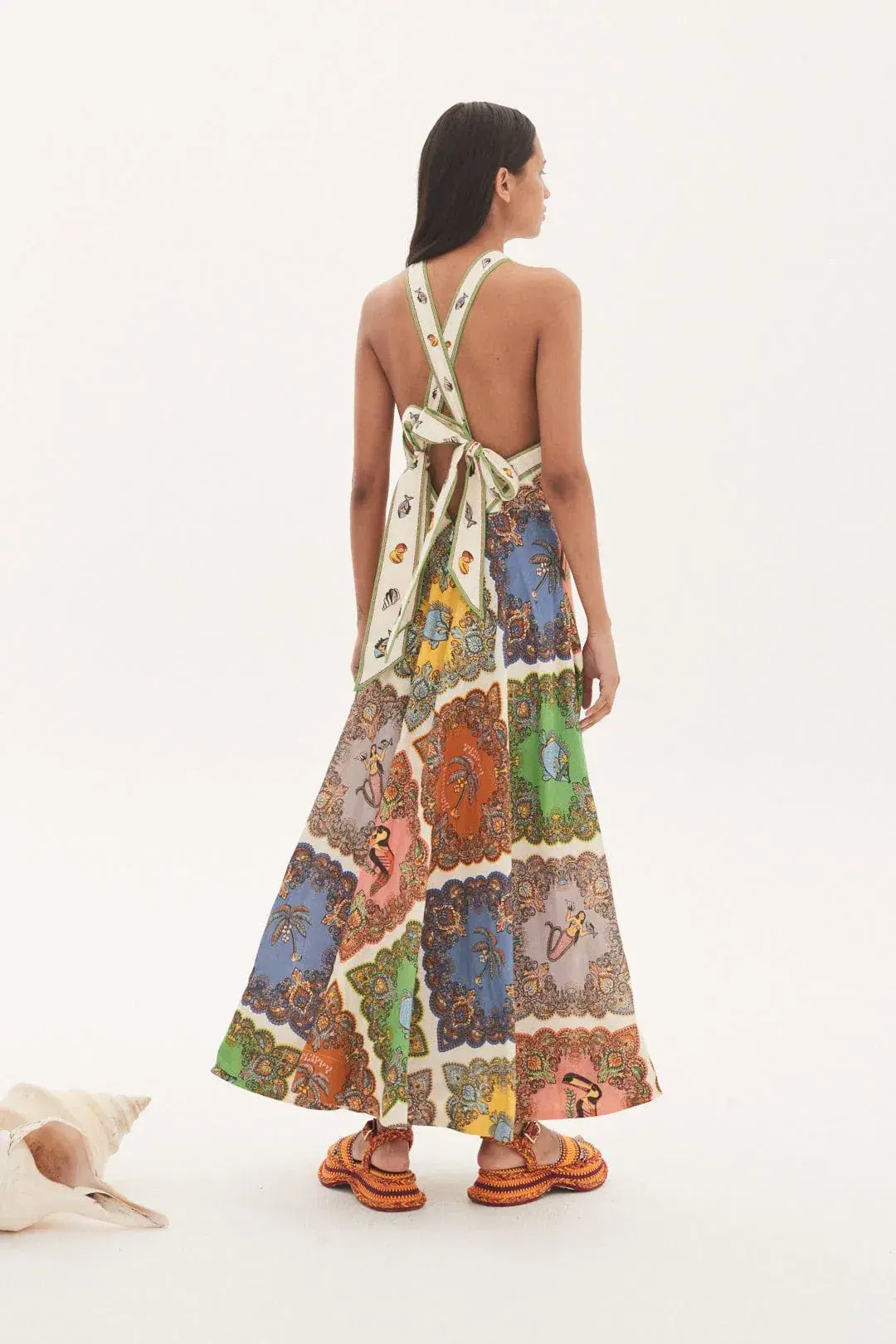 Alemais Trippy Troppo Halter Midi Dress Size 12 - Image 2