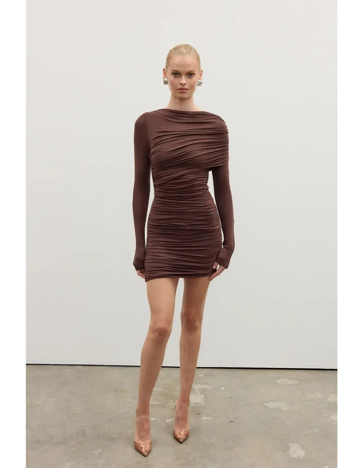 Bayse Kai Mini Dress in Chocolate Size S / AU 8 - Image 1