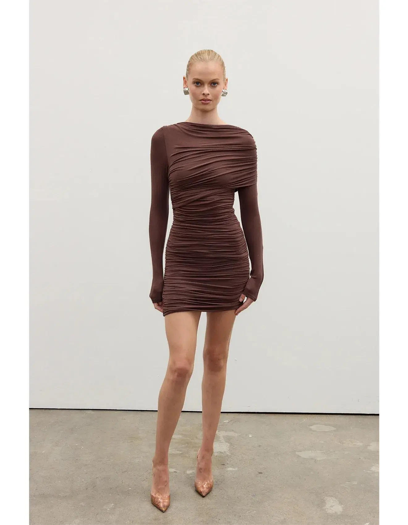 Bayse Kai Mini Dress in Chocolate Size S / AU 8 - Image 1