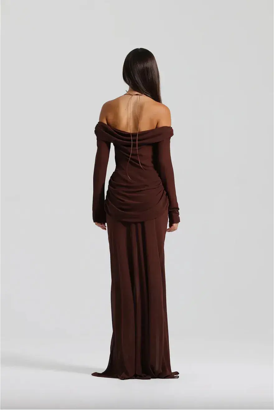 Natalie Rolt Emily Gown in  Espresso Size AU  8 - Image 2