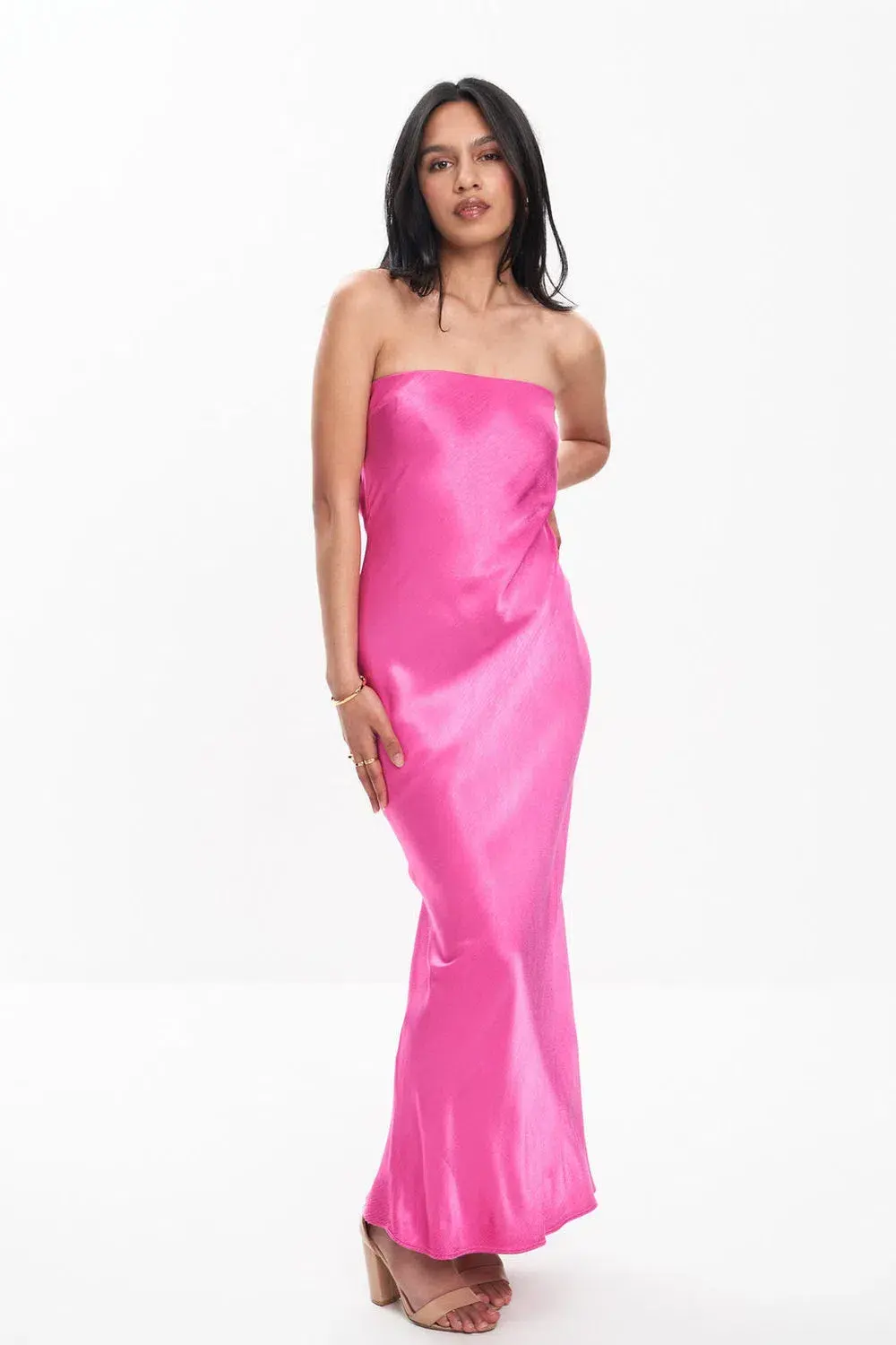 Bec and Bridge Moondance Dress Maxi Deep Pink Size AU 6 for rent on The Volte - main image