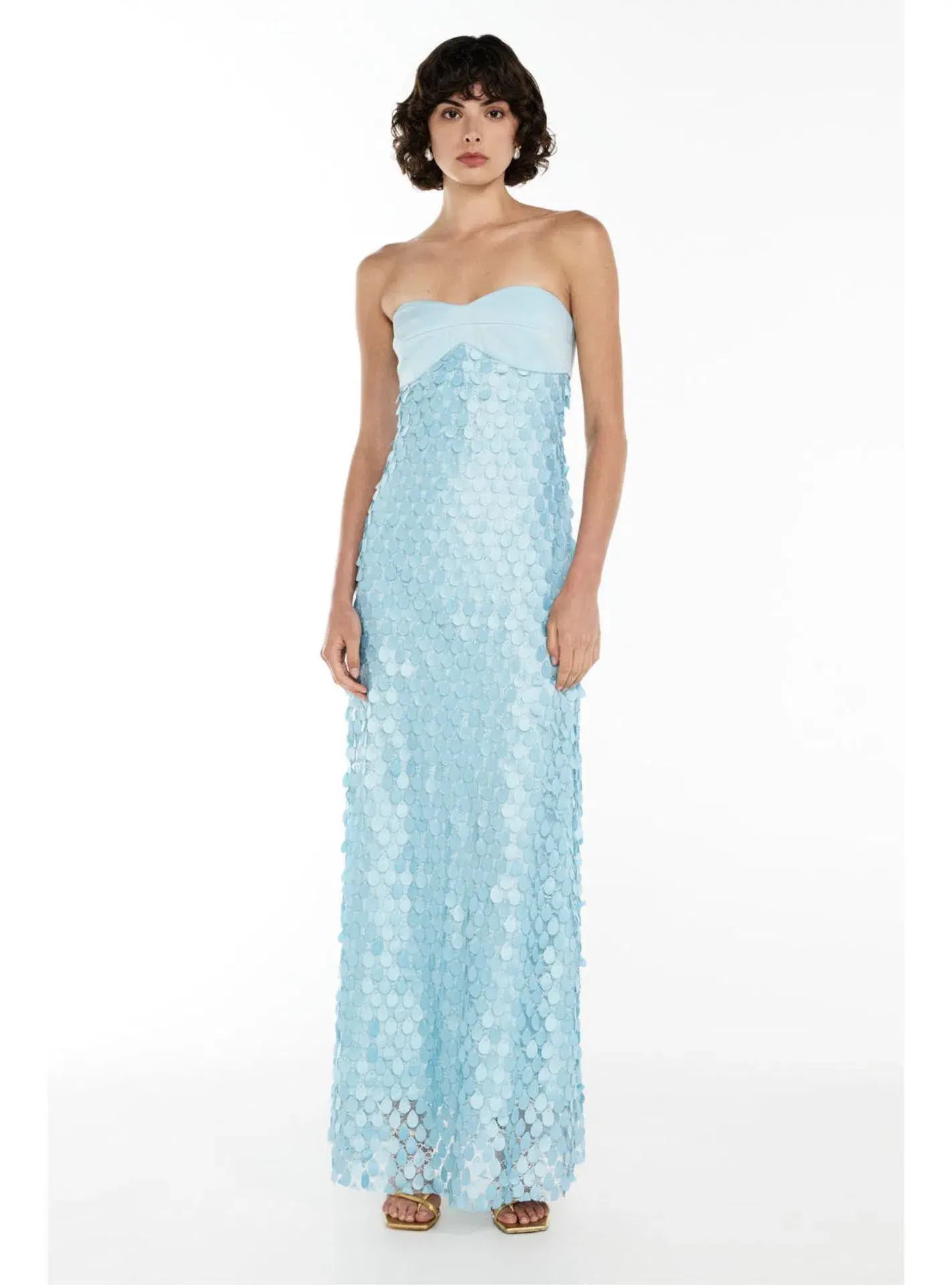 Manning Cartell Supreme Extreme Balconette Midi Dress Aqua Spritz Blue Size 8 - Image 1