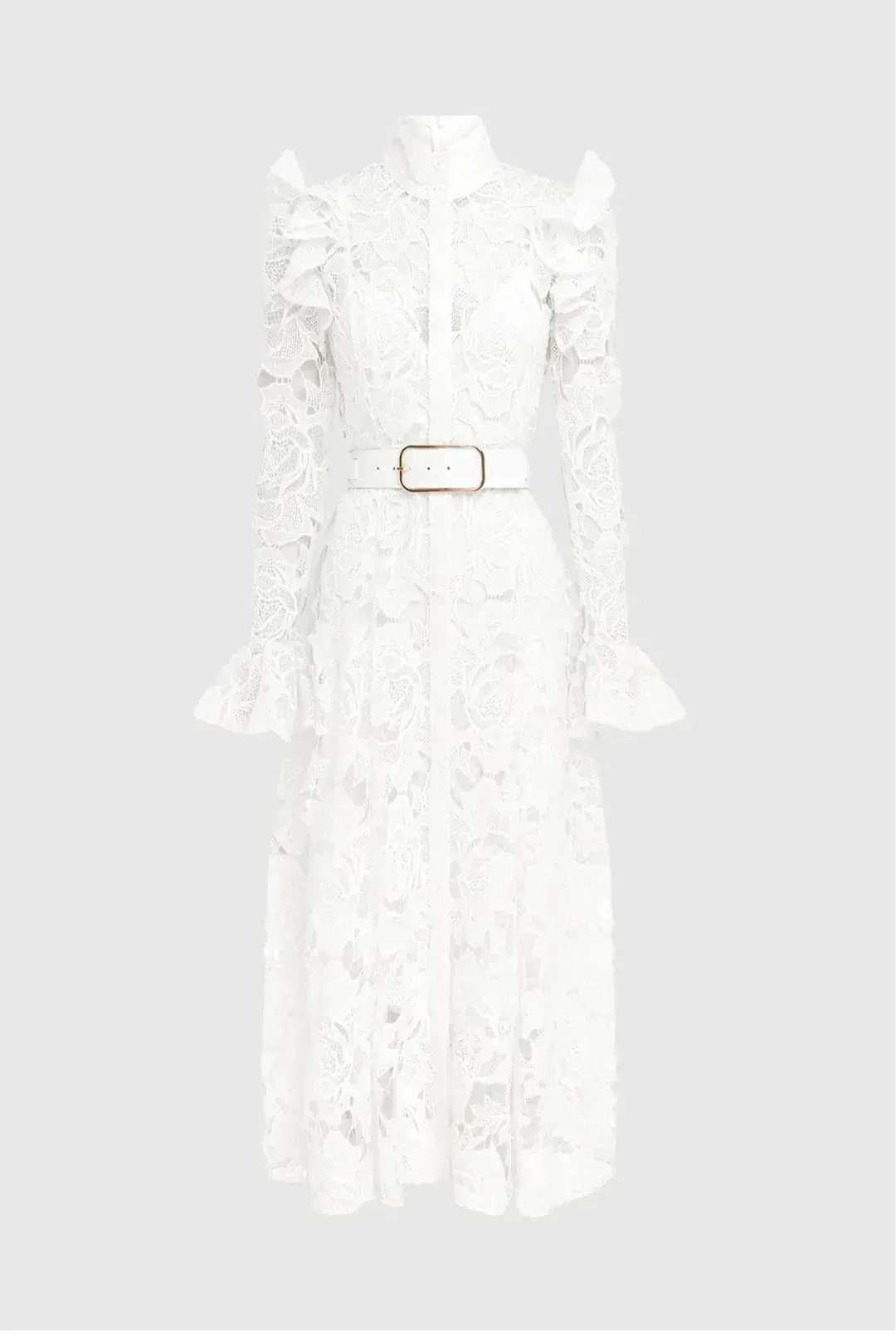Leo Lin Leo Lin Aliyah Lace Butterfly Sleeve Midi Dress Snow Size AU 12 - Image 6