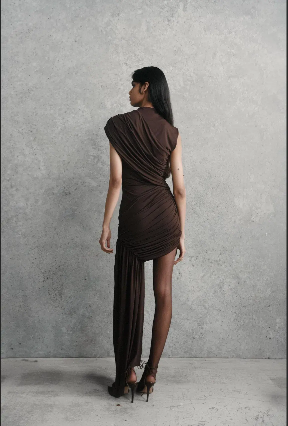 De La Vali Ravenna Mini Dress in Chocolate Size AU 8 - Image 3