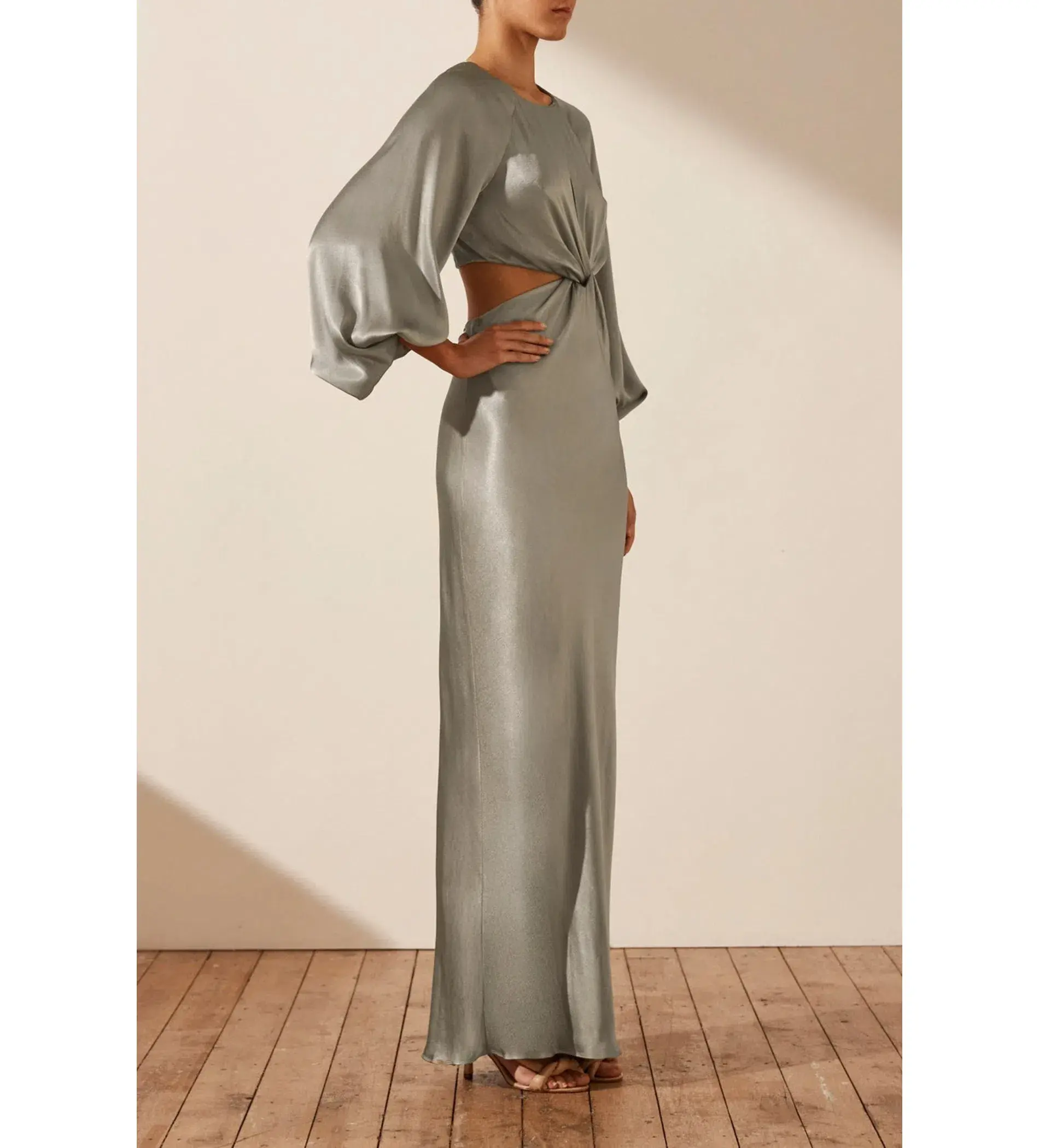 Shona Joy La Lune Twist Front Cut Out Maxi Sage Size 10 - Image 2