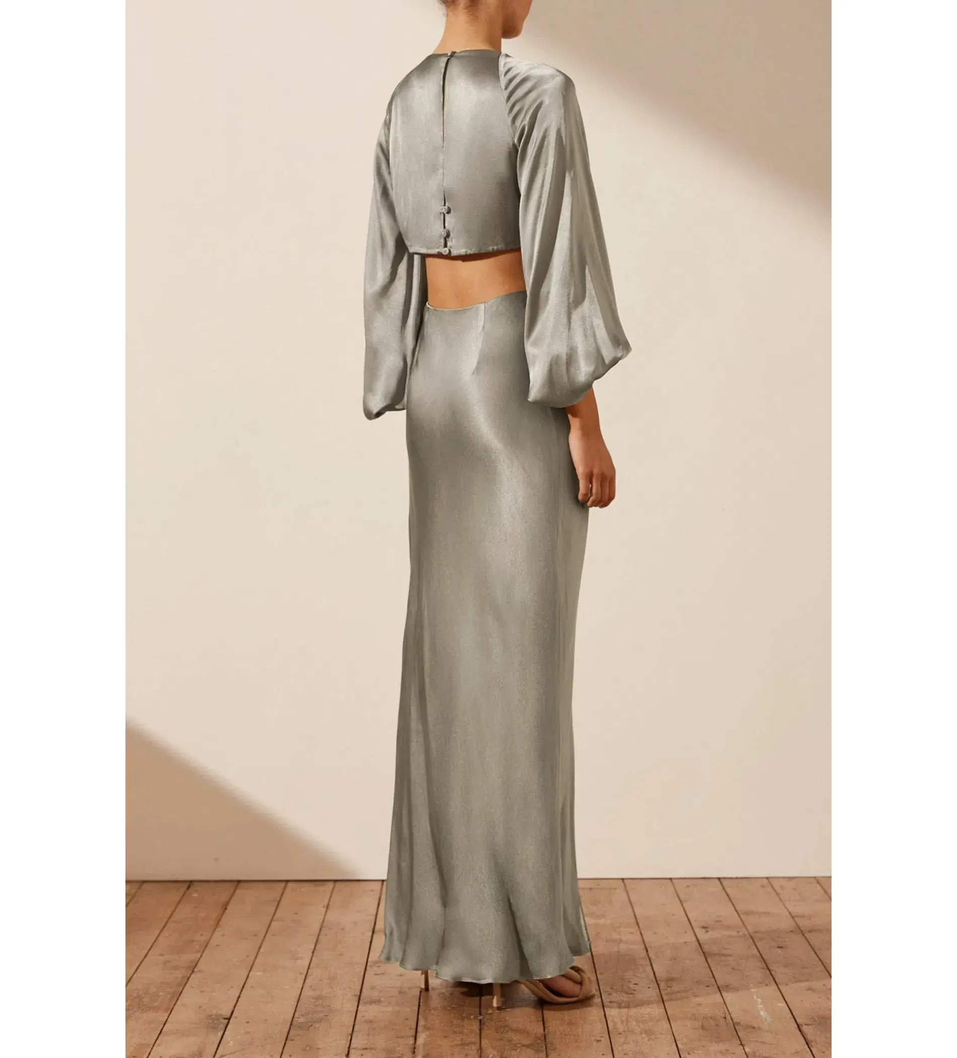 Shona Joy La Lune Twist Front Cut Out Maxi Sage Size 10 - Image 3
