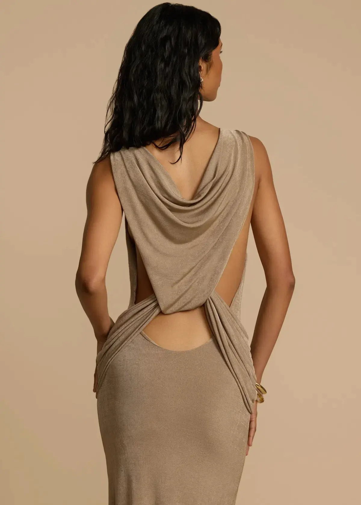 Arcina Ori Matisse Maxi Dress in Metallic Malt Hue Size 8 - Image 5