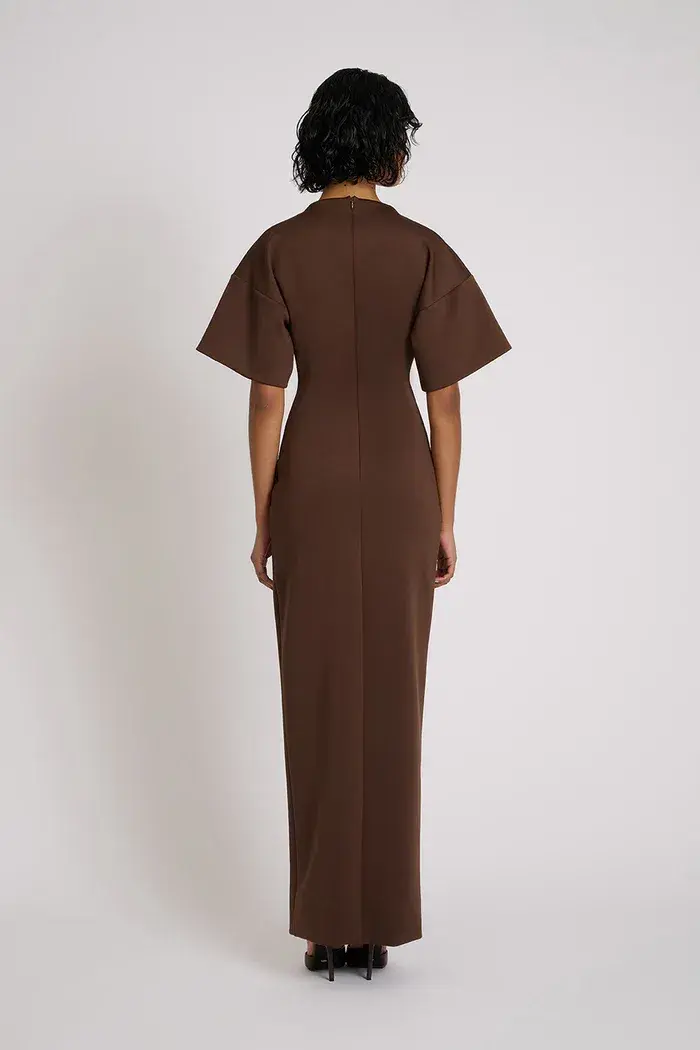 ELIYA THE LABEL Aldo Dress in Chocolate Size S/ AU 8 - Image 2