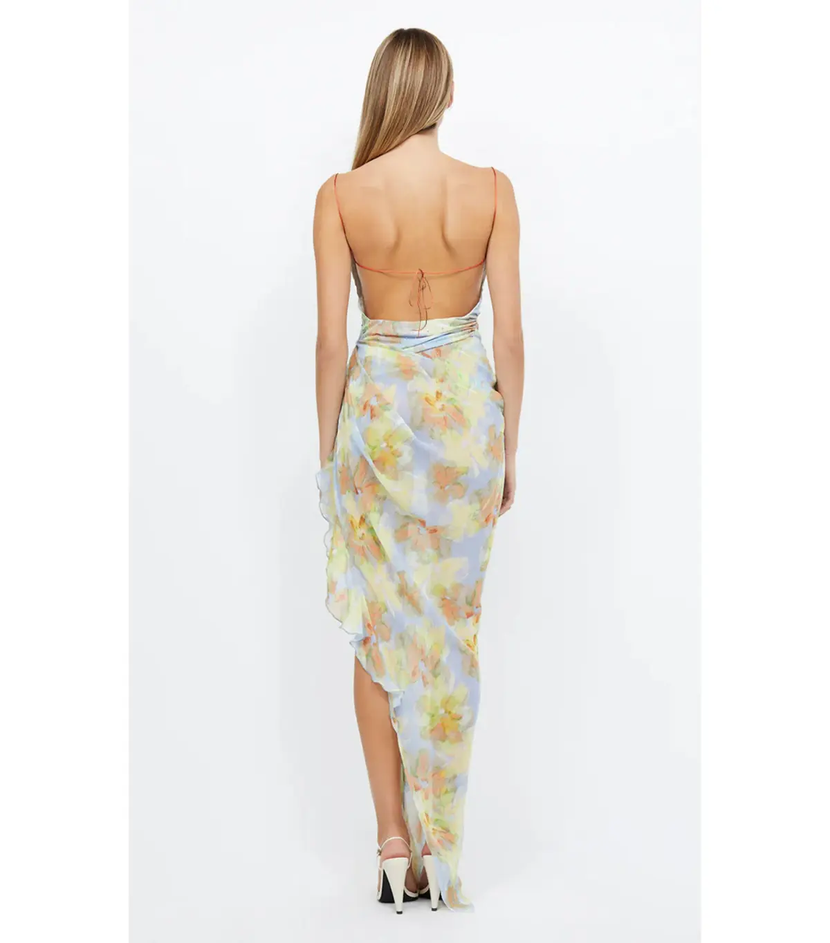 Bec & Bridge Zephy Asym Dress in Blue Blossom Size AU 6  - Image 3